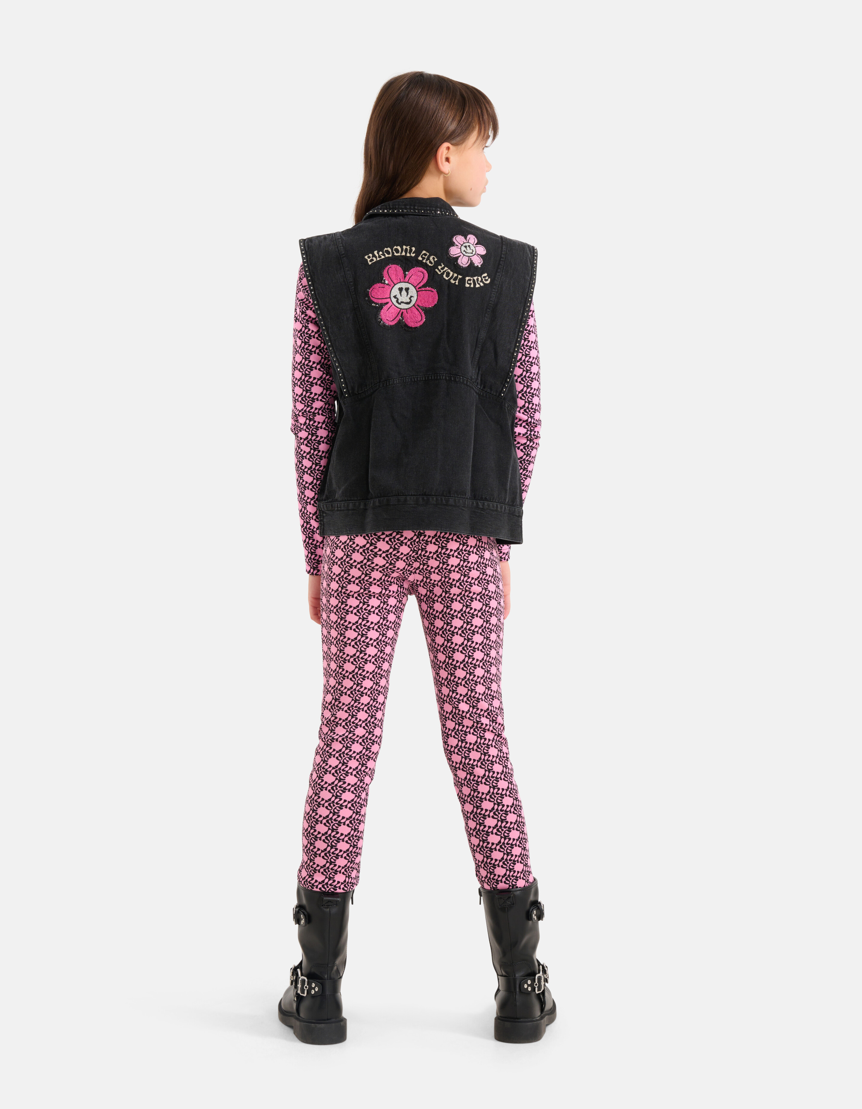 Embroidery Gilet Donkergrijs SHOEBY GIRLS