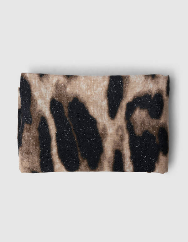 Glitter Leopard Sjaal Bruin SHOEBY ACCESSOIRES