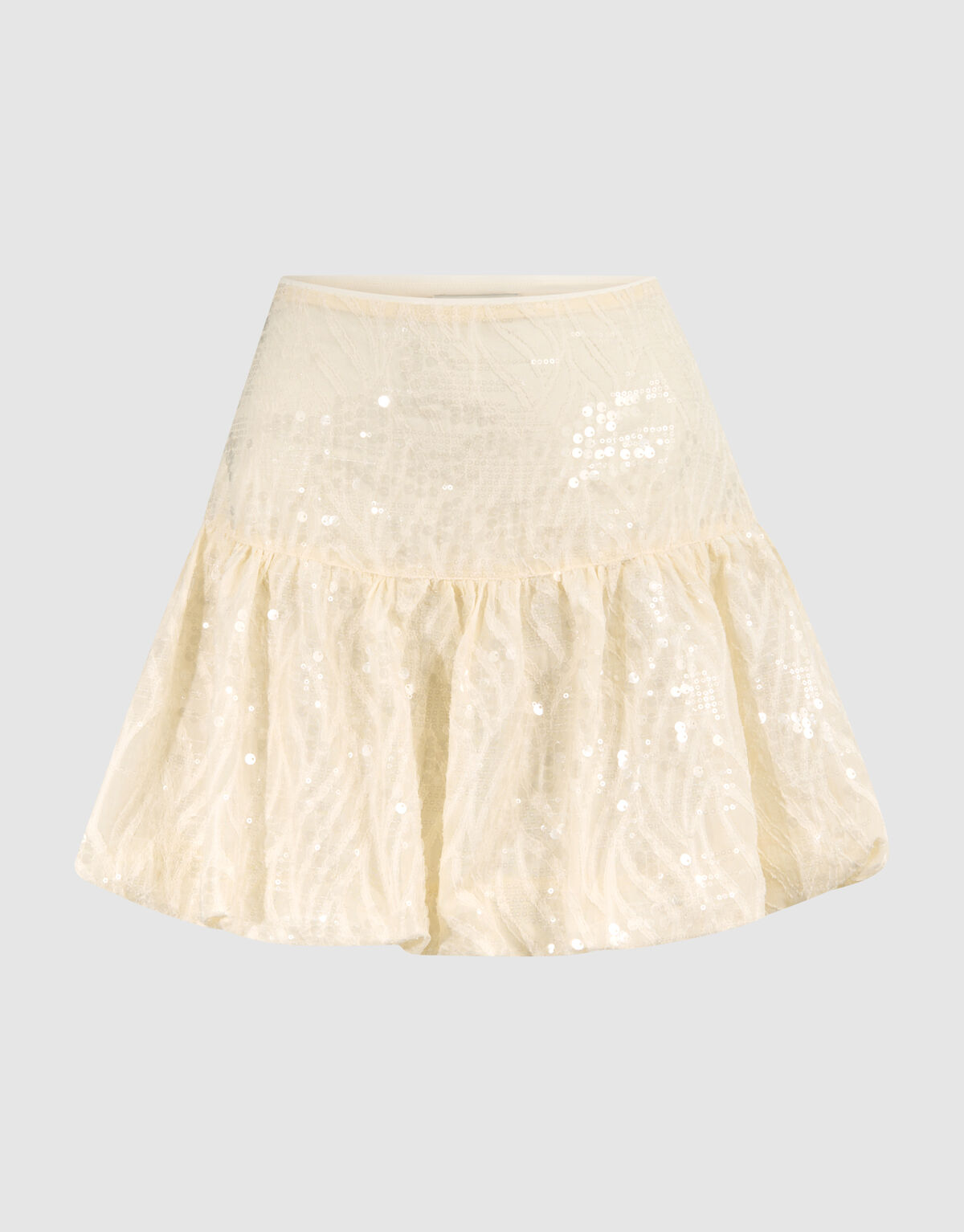 Sequin Mini Rok Gebroken Wit SHOEBY WOMEN