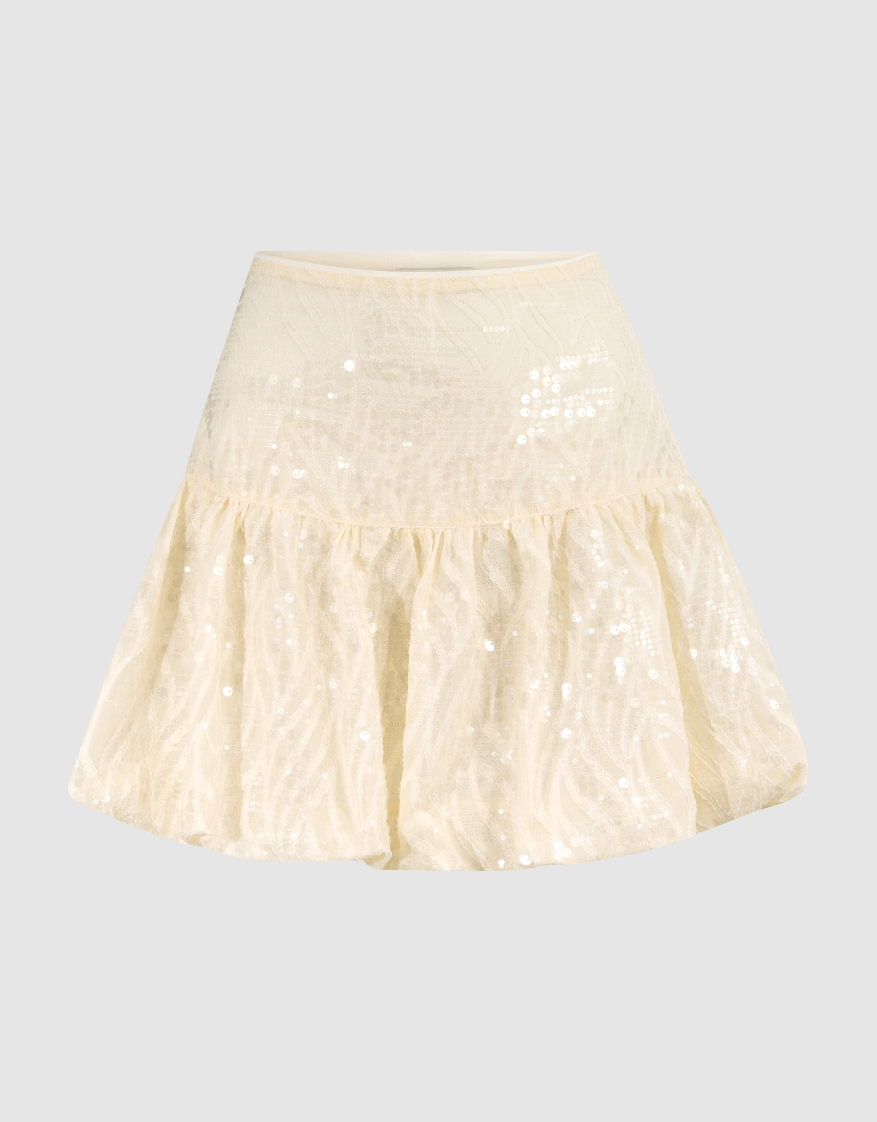 Sequin Mini Rok Gebroken Wit SHOEBY WOMEN
