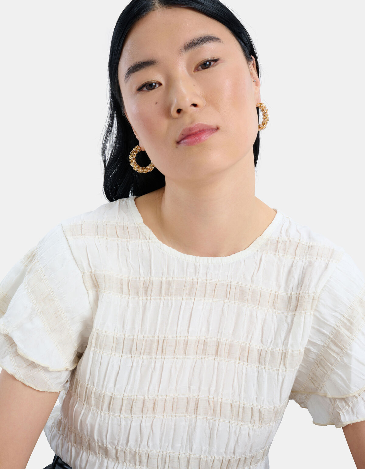 Sand Ruffle Top EKSEPT