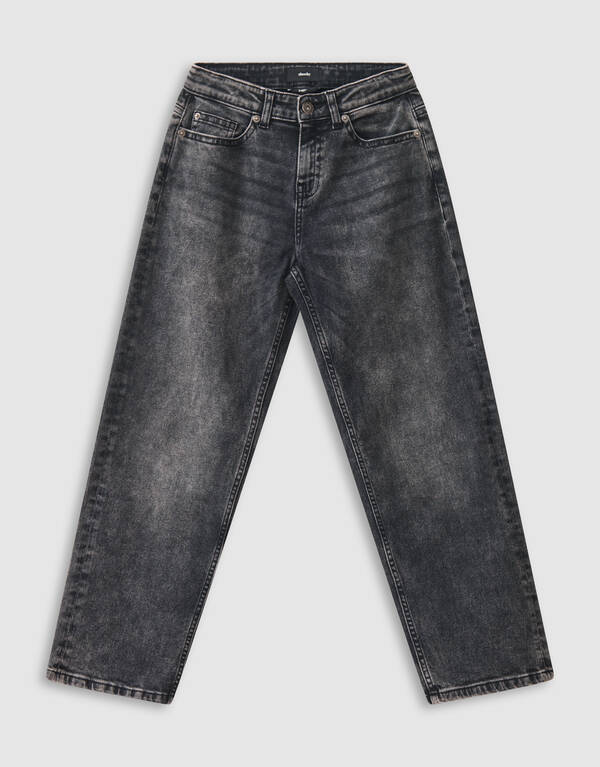 Baggy Fit Jeans Donkergrijs SHOEBY BOYS