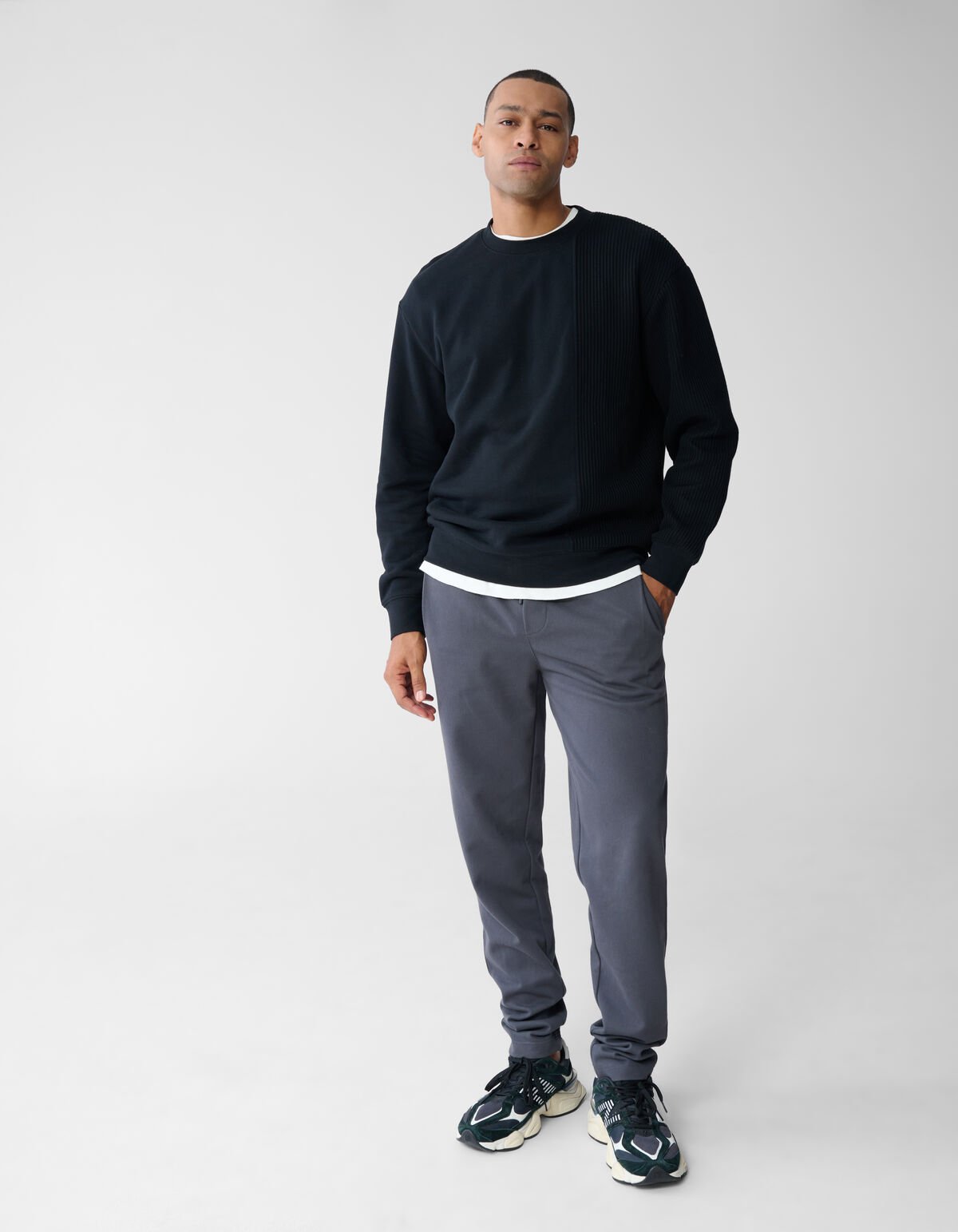 Mixed Sweater Zwart SHOEBY MEN