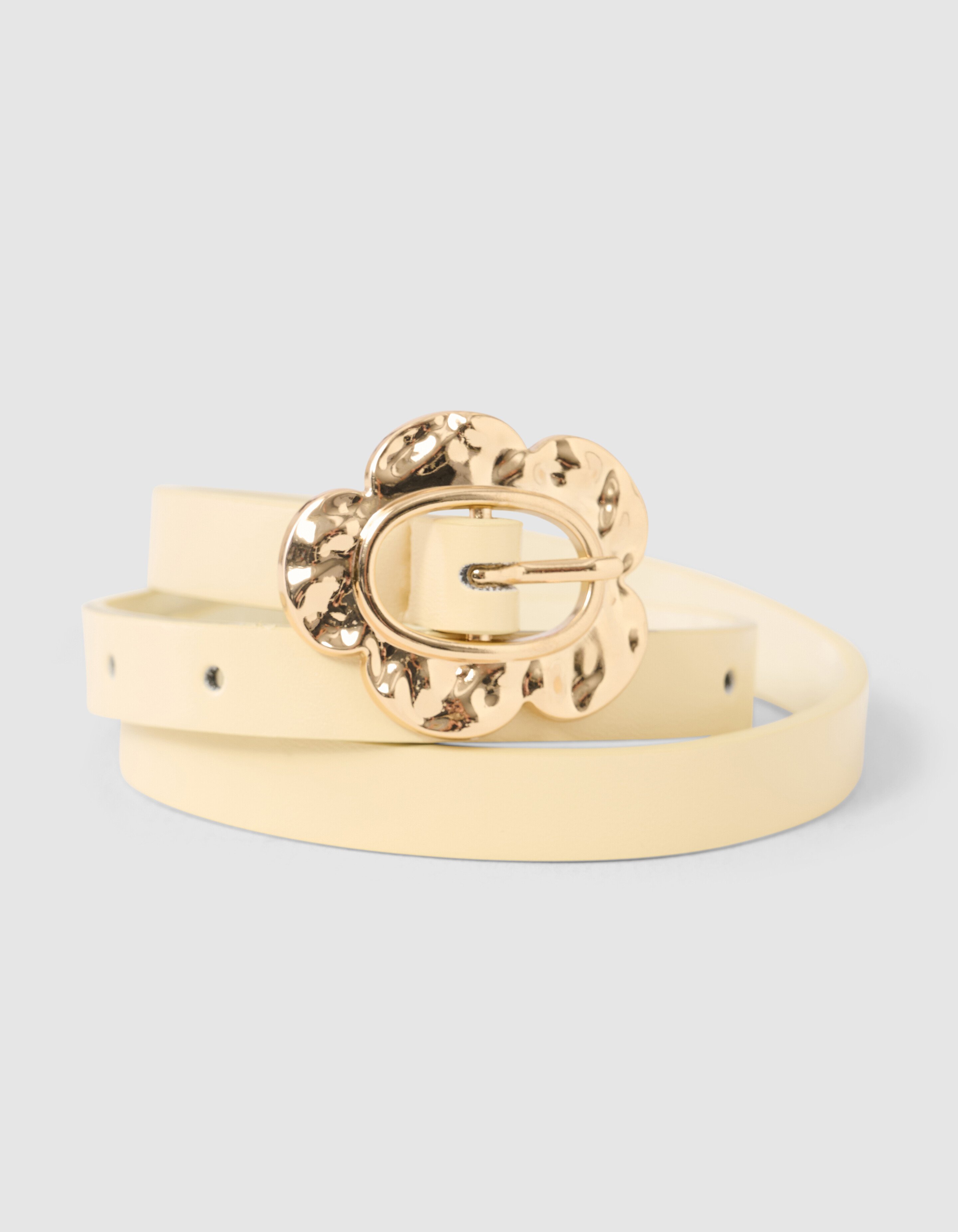 Flower Buckle Riem Lichtgeel SHOEBY ACCESSOIRES