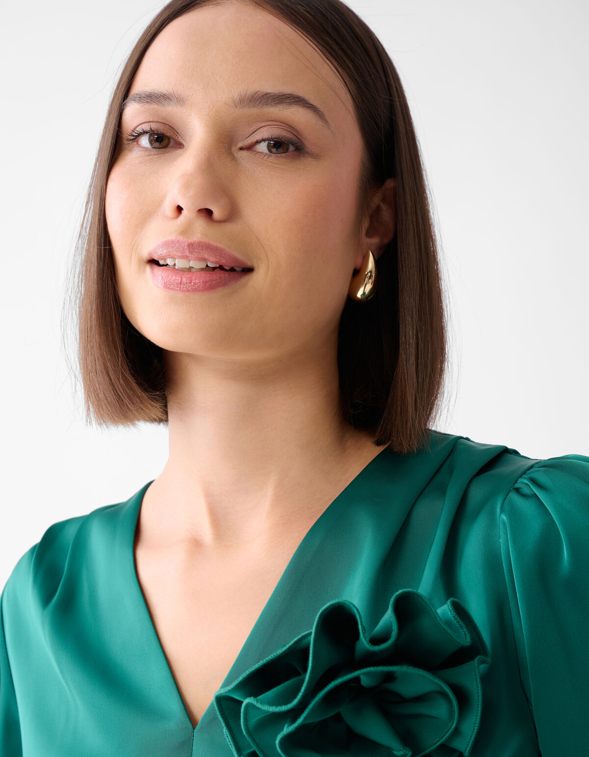 Roos Blouse Donkergroen SHOEBY WOMEN