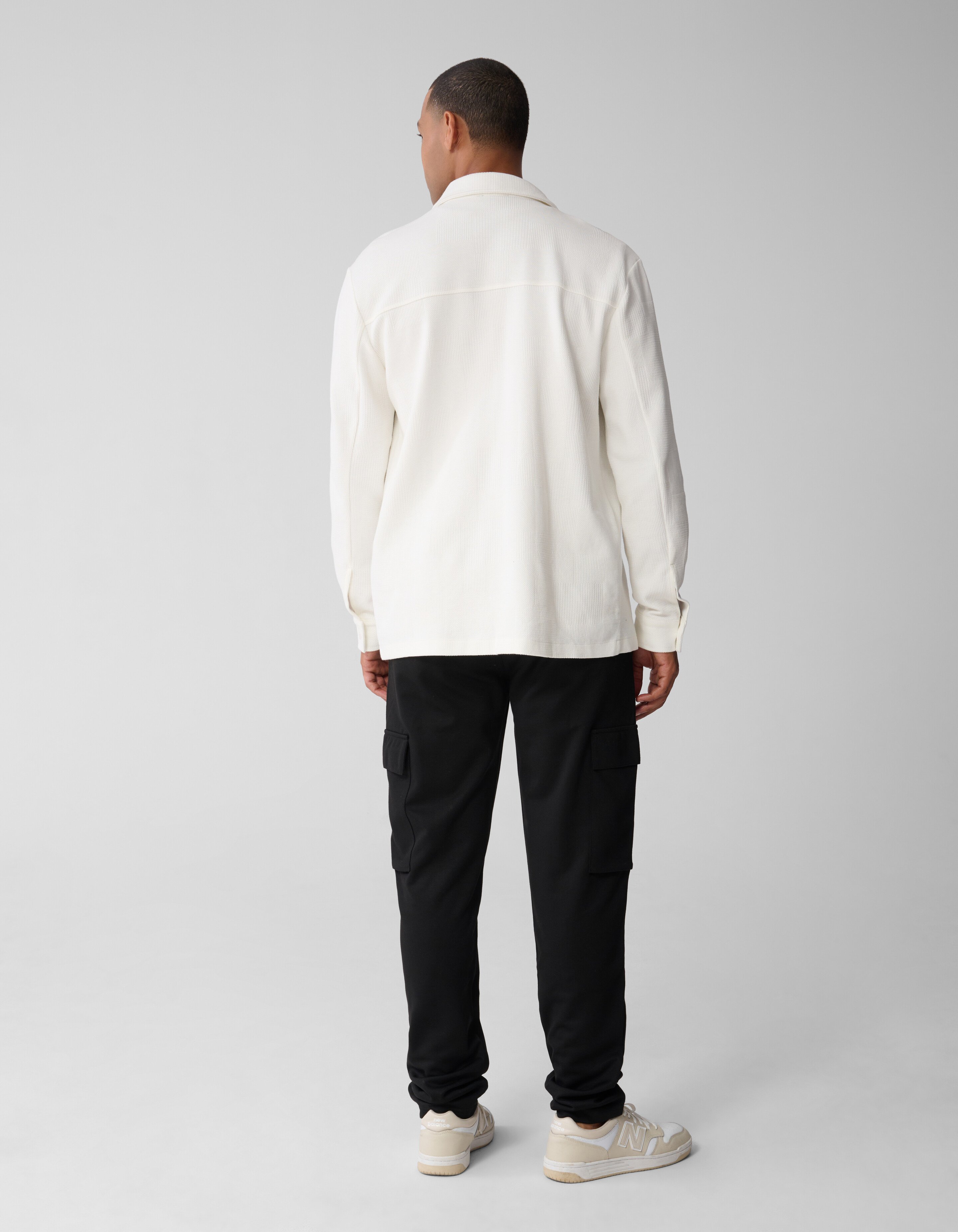 Block Jersey Overshirt Gebroken Wit SHOEBY MEN