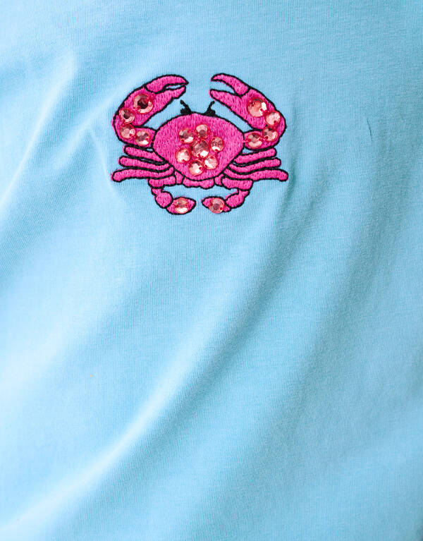 Crab Artwork T-shirt Blauw SHOEBY GIRLS