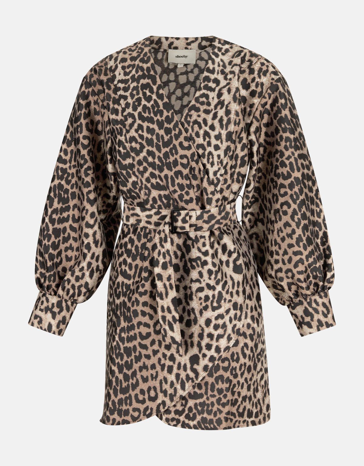 Leopard Jacquard Jurk Bruin SHOEBY WOMEN