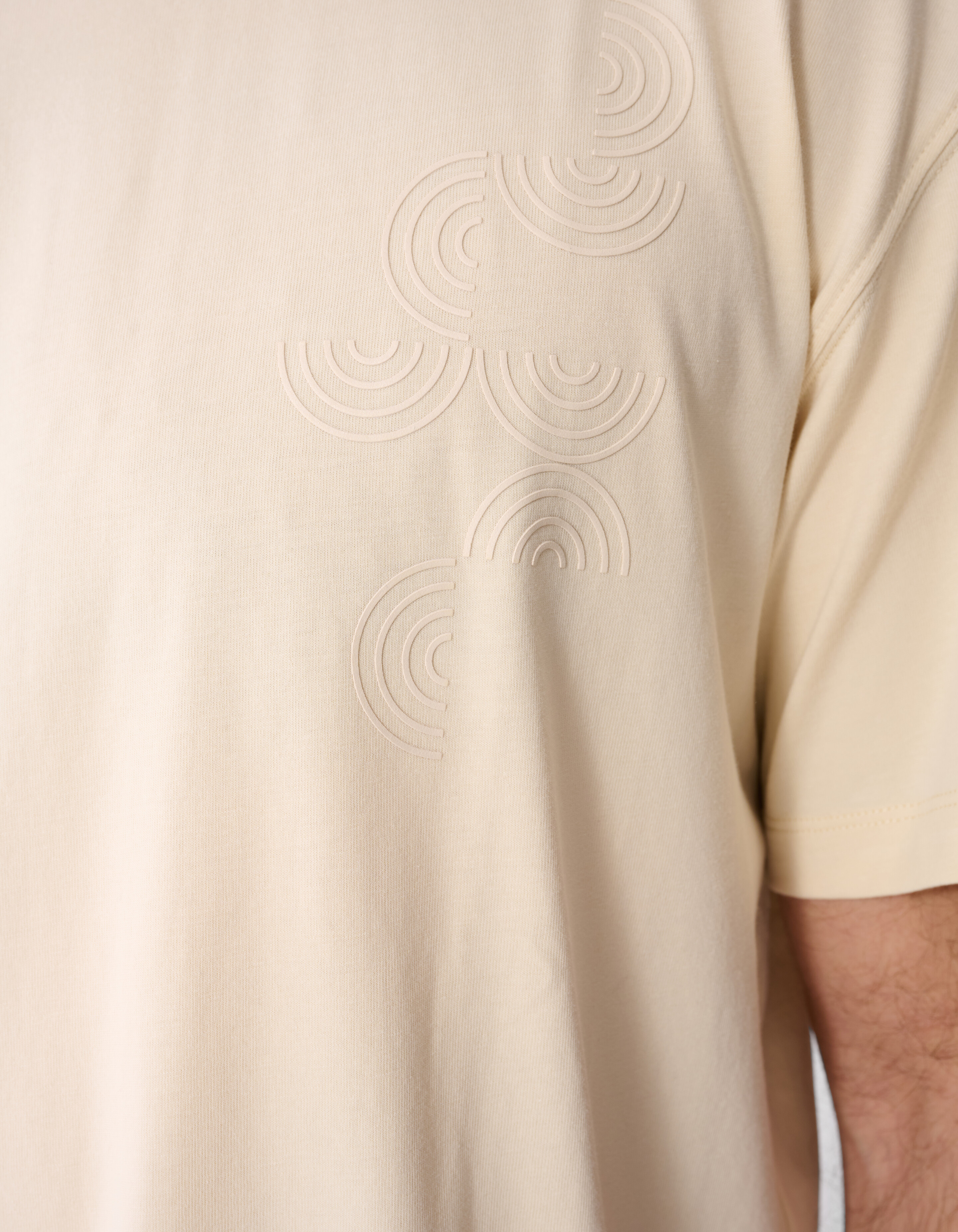 Organic Artwork T-shirt Lichtgeel SHOEBY MEN