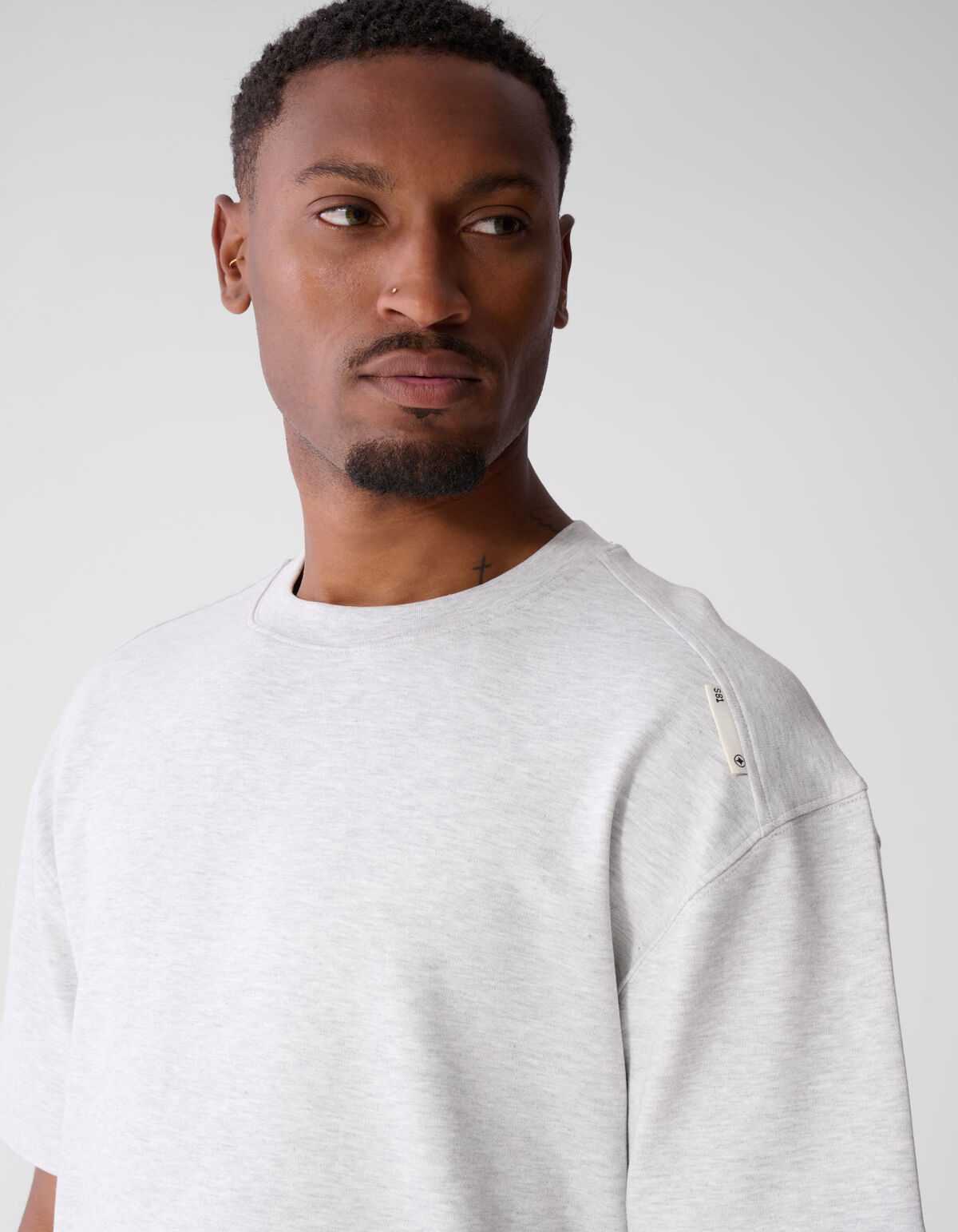 Label T-shirt Lichtgrijs SHOEBY MEN