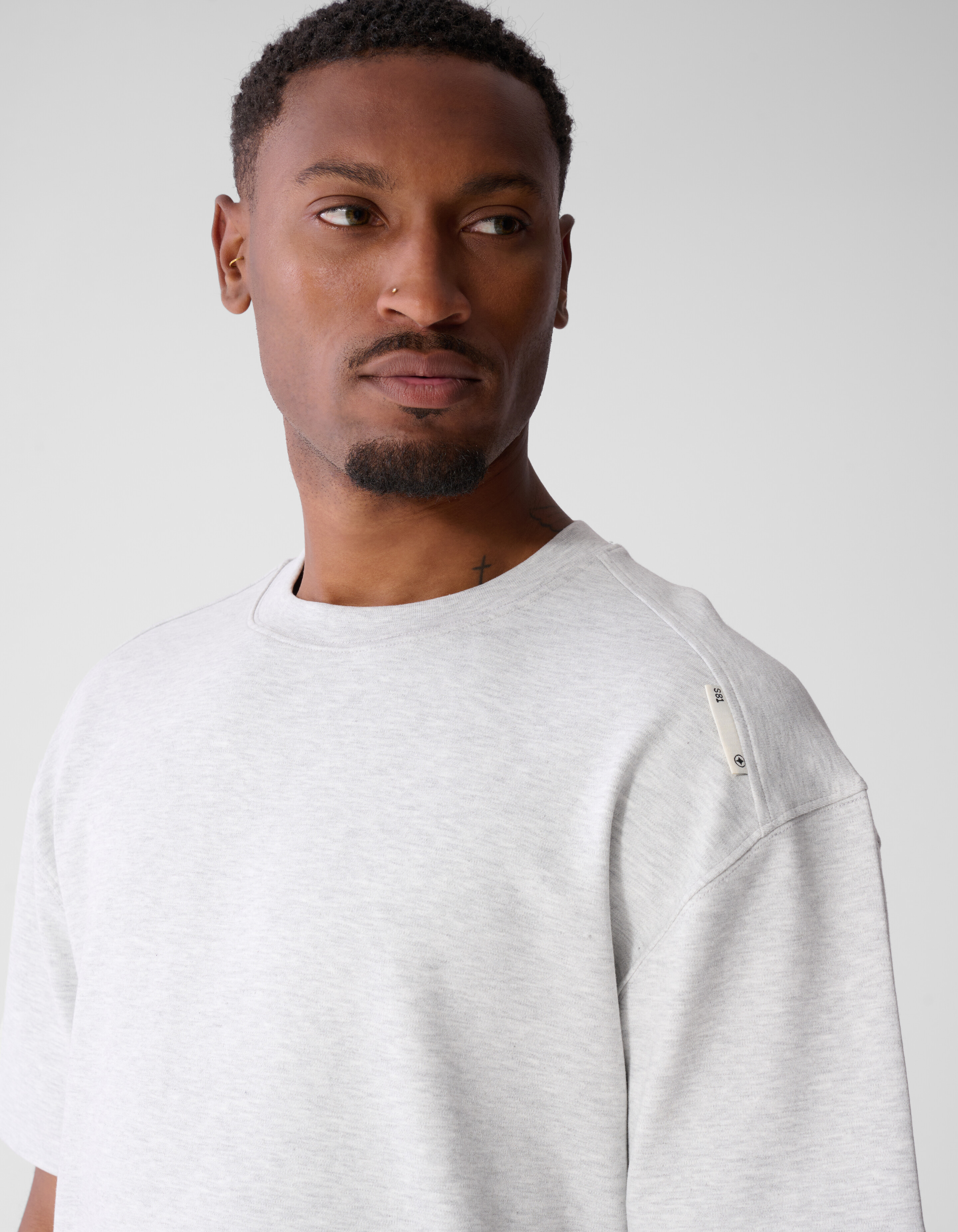 Label T-shirt Lichtgrijs SHOEBY MEN