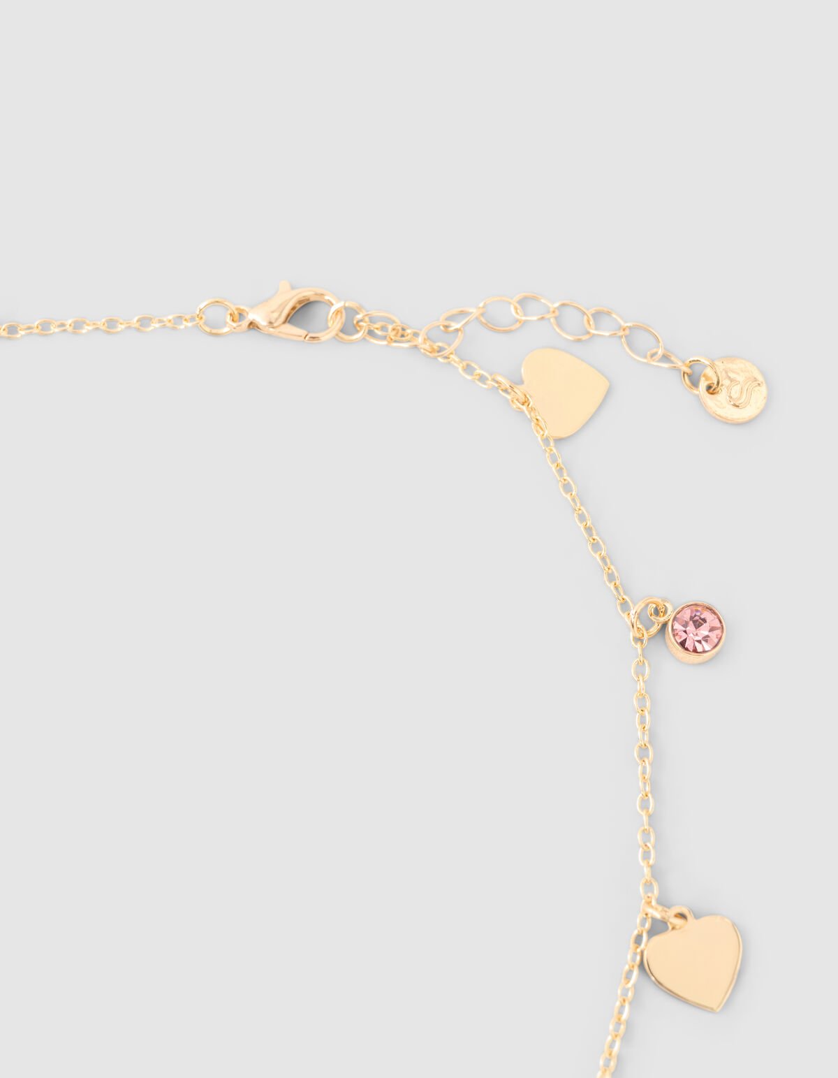 Heart Strass Ketting Goud SHOEBY ACCESSOIRES