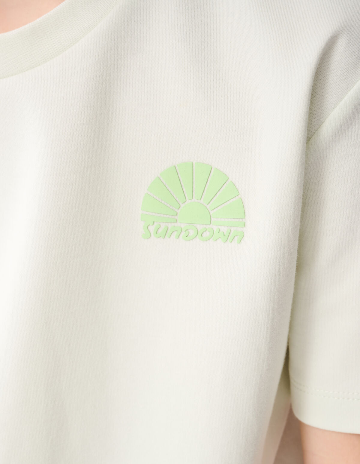 Sundown Artwork T-shirt Gebroken Wit SHOEBY BOYS