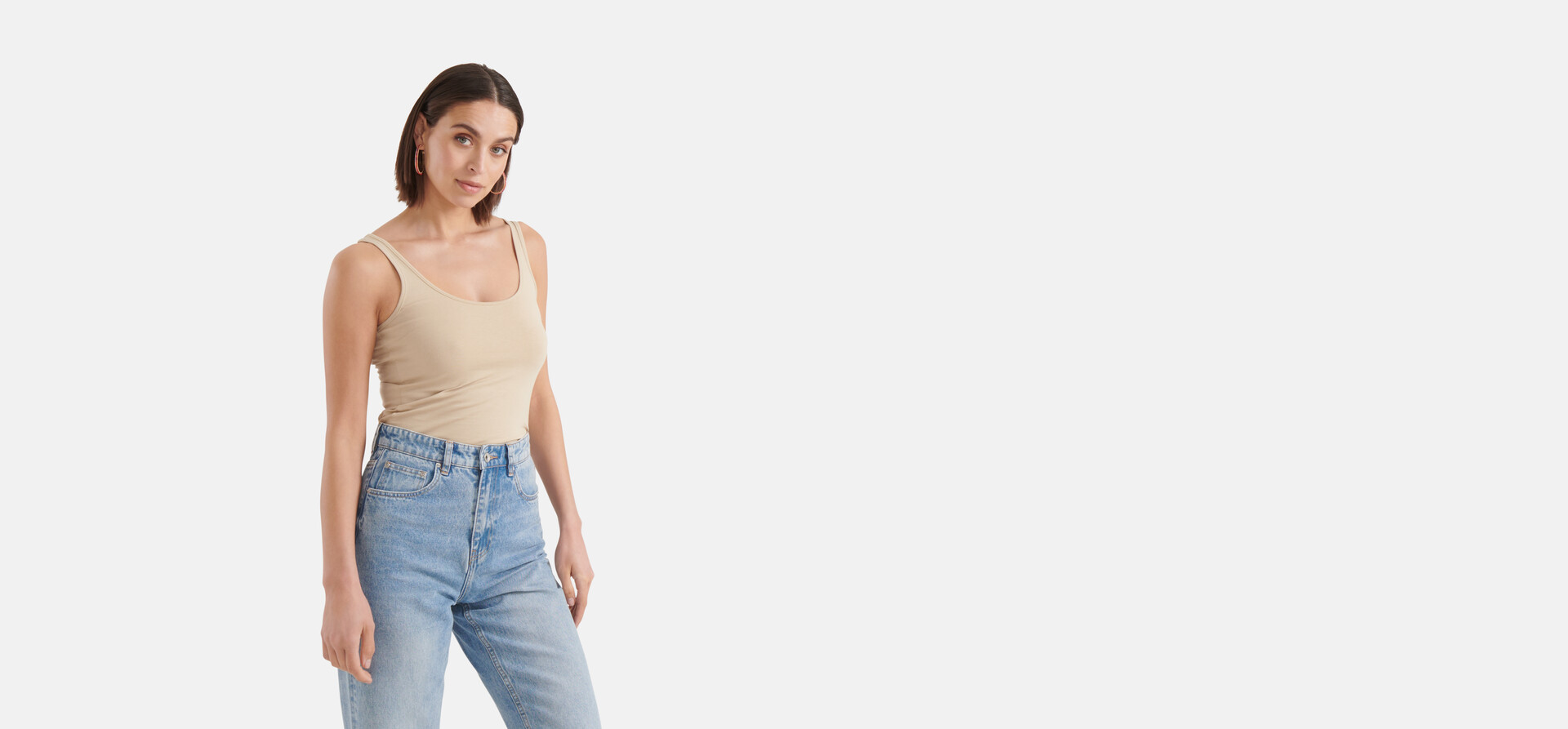 Basis Tanktop Beige SHOEBY WOMEN