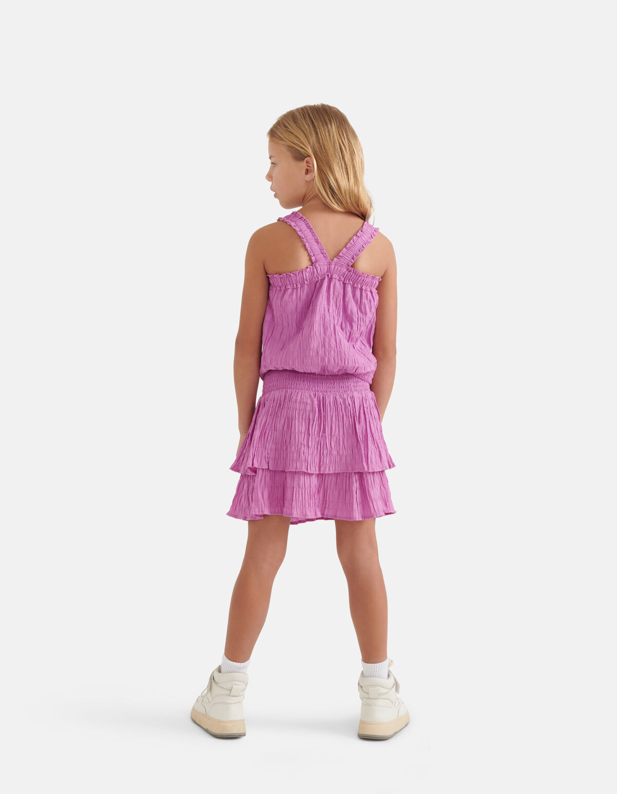 Seersucker Top Paars SHOEBY GIRLS