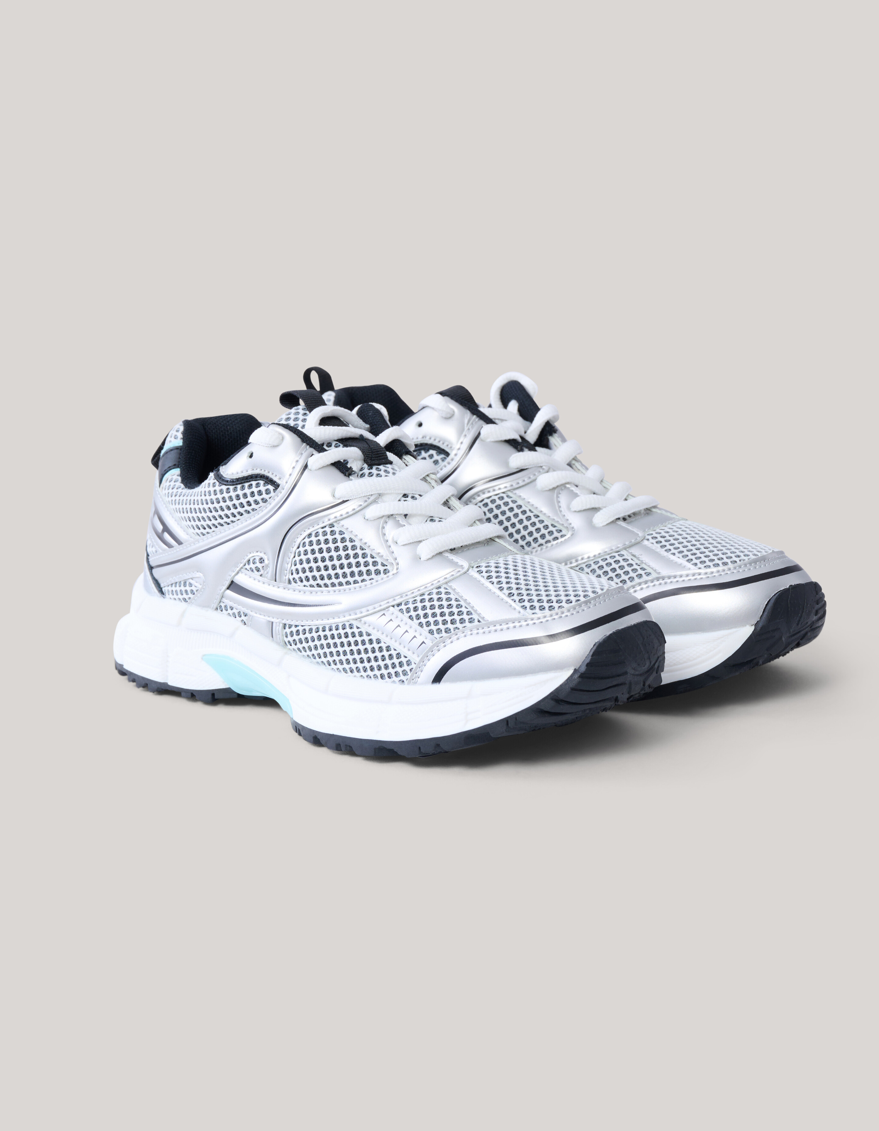 Mesh Sneakers Zilver SCHOENEN SHOEBY