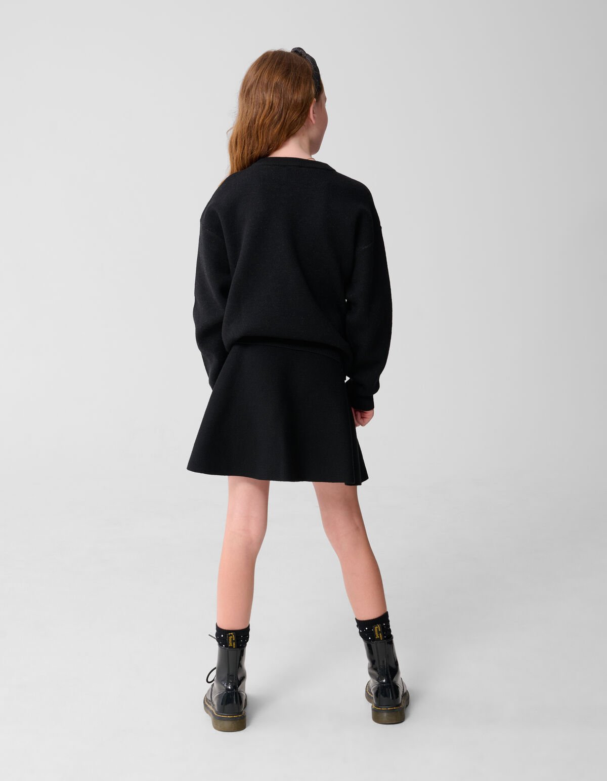 Knit Mini Rok Zwart SHOEBY GIRLS