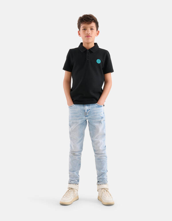 Structuur Polo Zwart SHOEBY BOYS