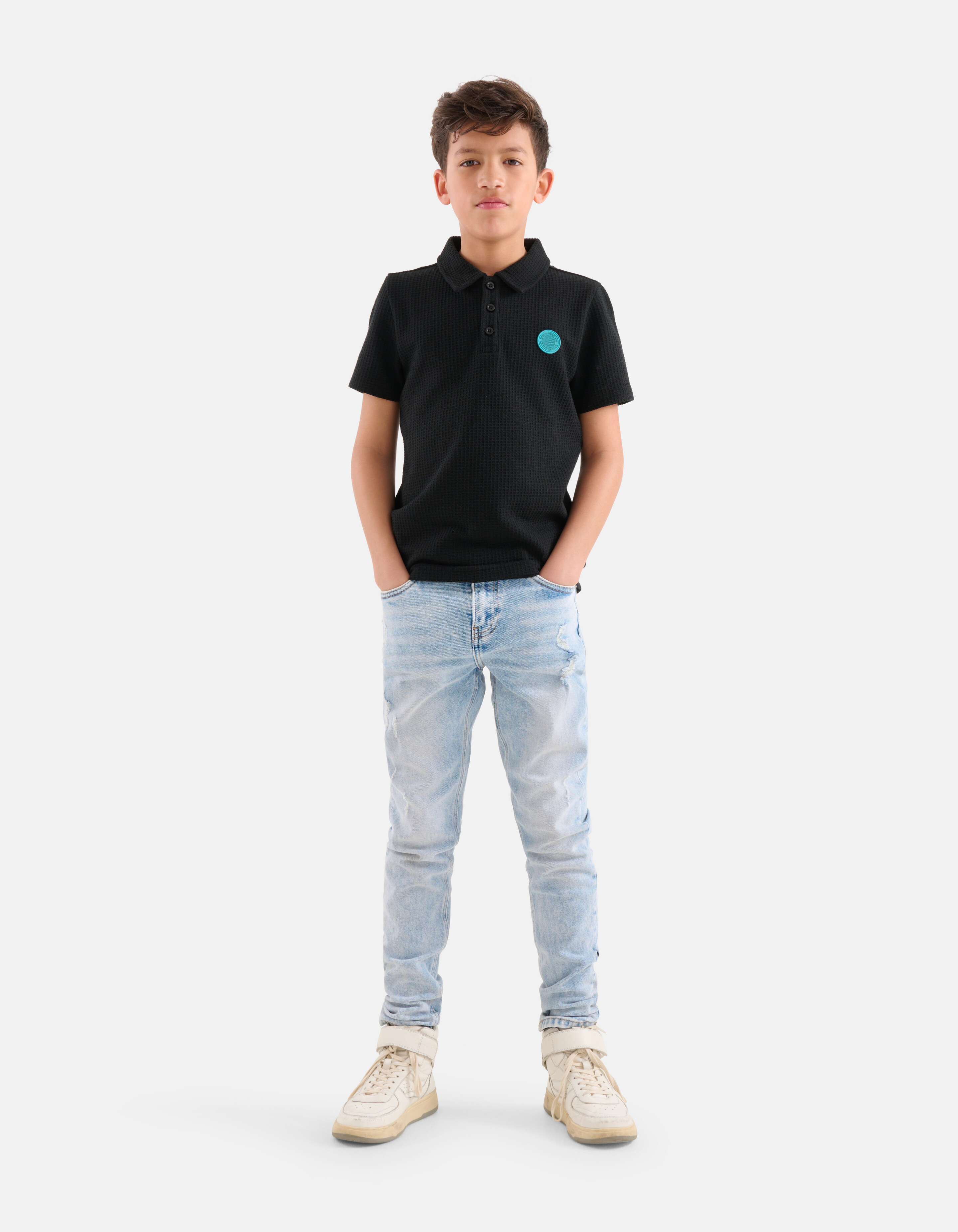 Structuur Polo Zwart SHOEBY BOYS