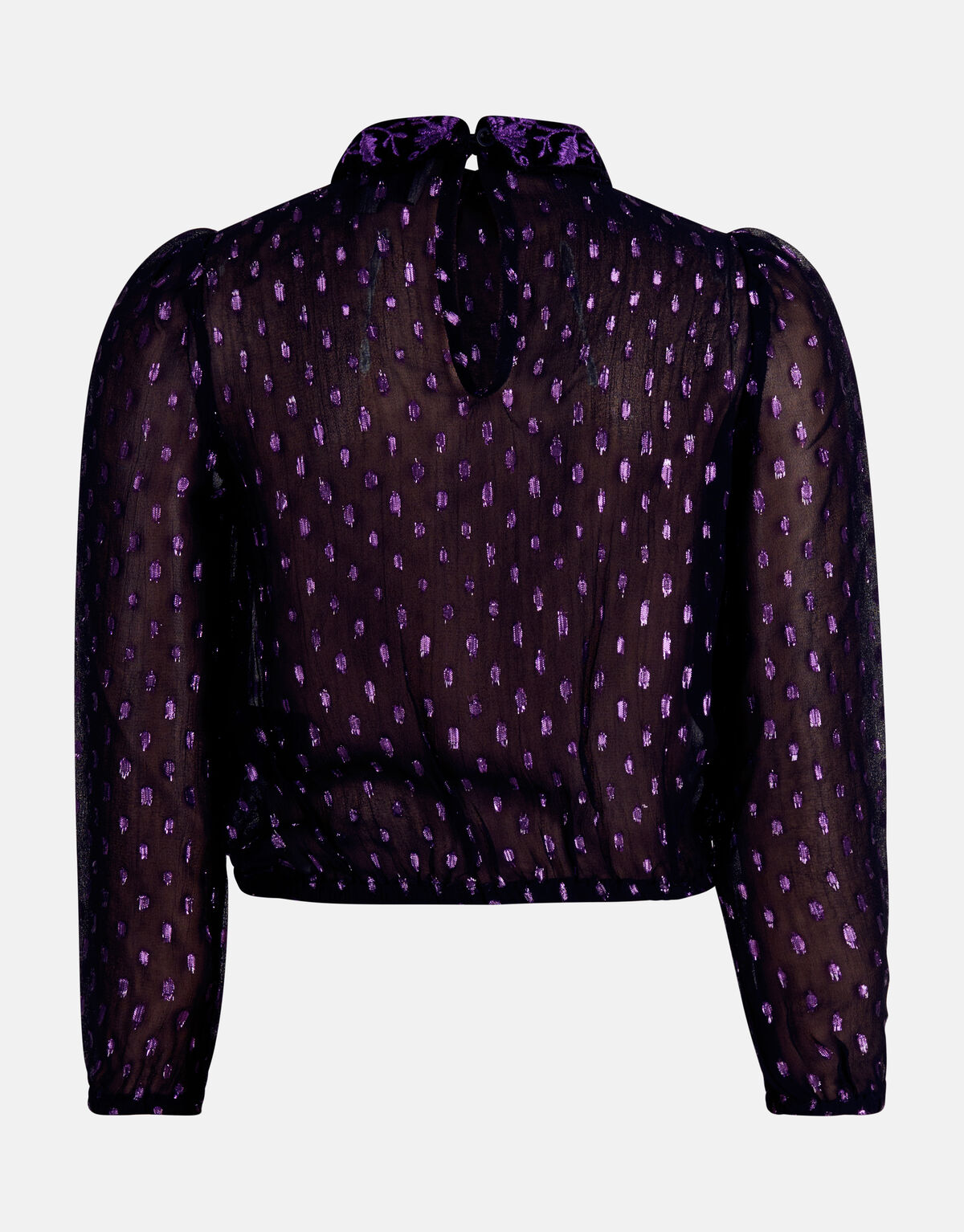 Lurex Glitter Blouse Zwart SHOEBY GIRLS