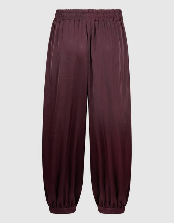 Satijnen Balloon Fit Broek Donkerrood By Mieke SHOEBY WOMEN