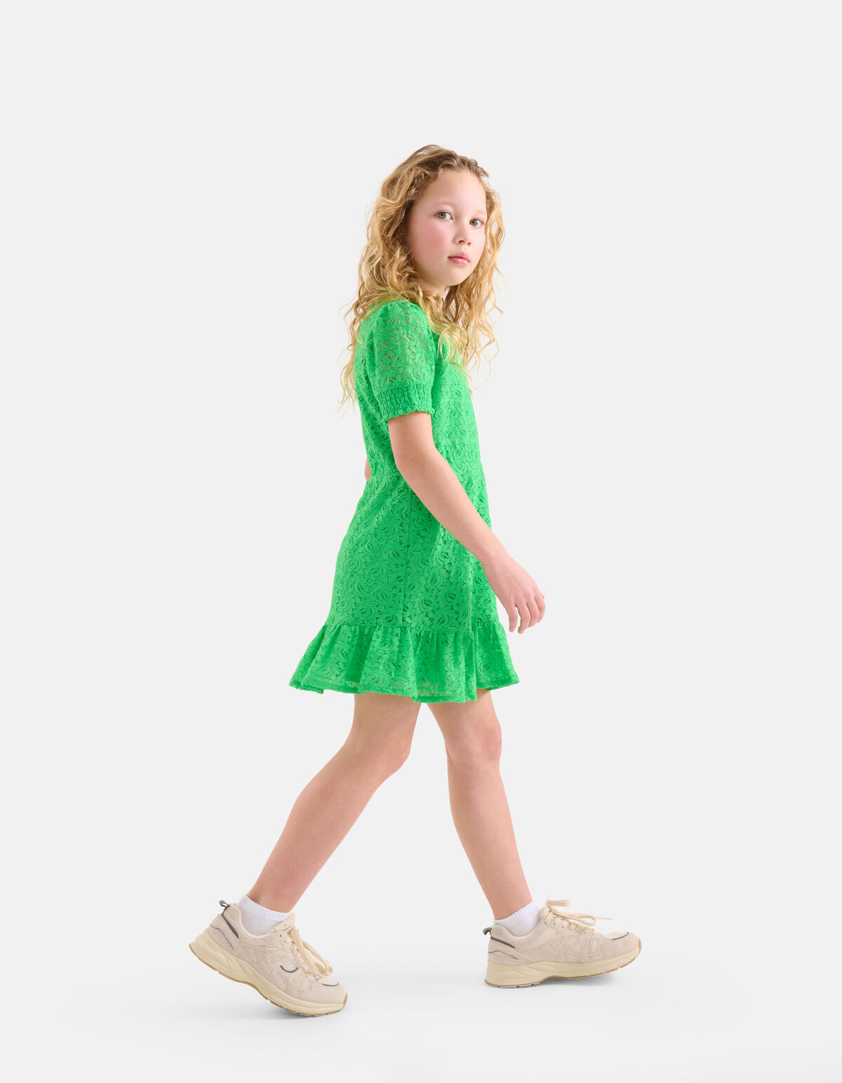 Kanten Jurk Groen SHOEBY GIRLS