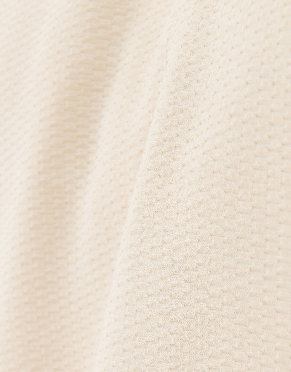 Structuur T-shirt Gebroken Wit SHOEBY MEN