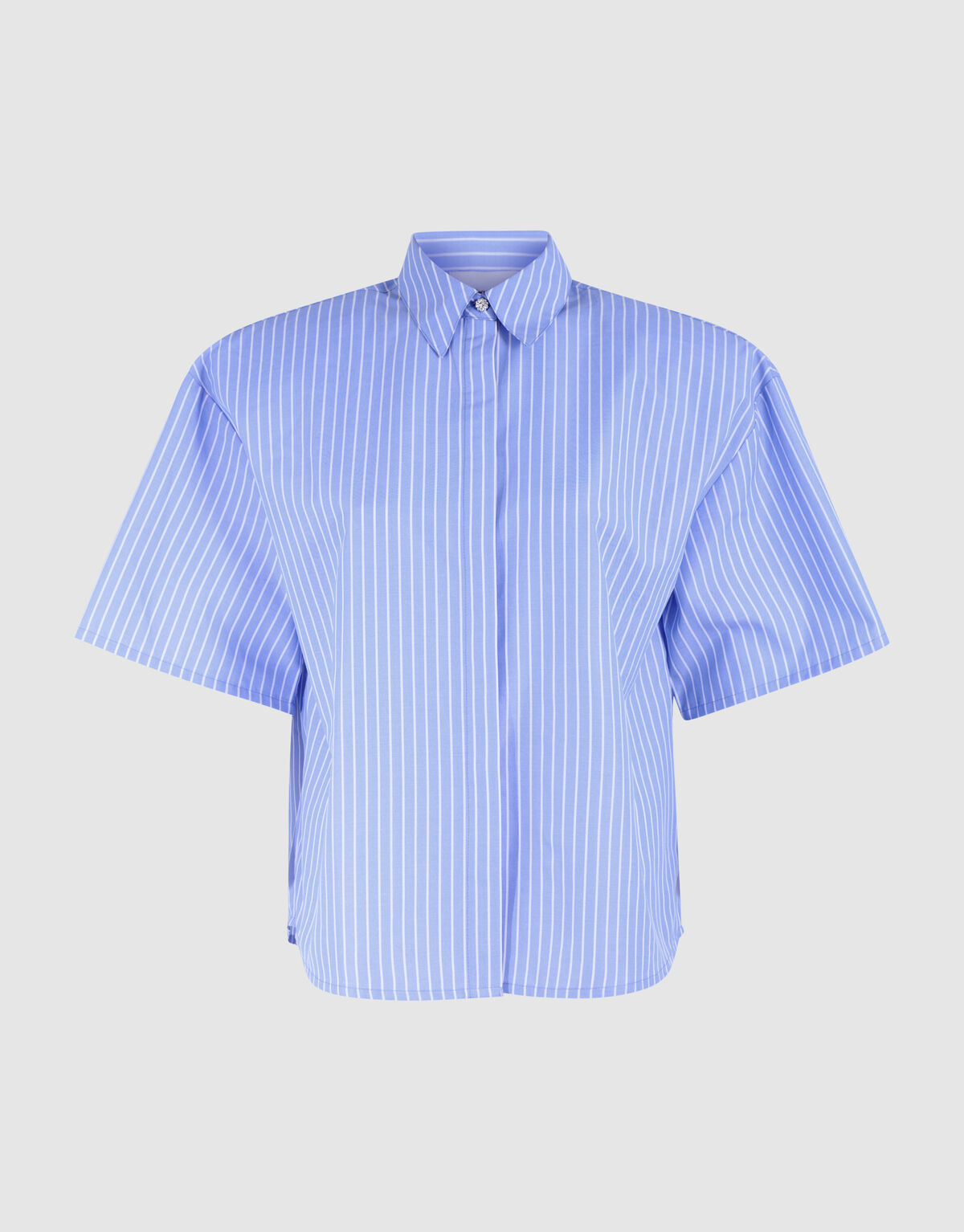 Oversized Pinstripe Blouse Lichtblauw SHOEBY WOMEN