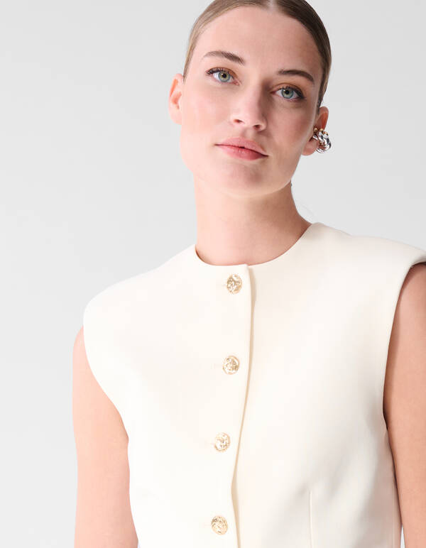 Peplum Gilet Wit SHOEBY WOMEN