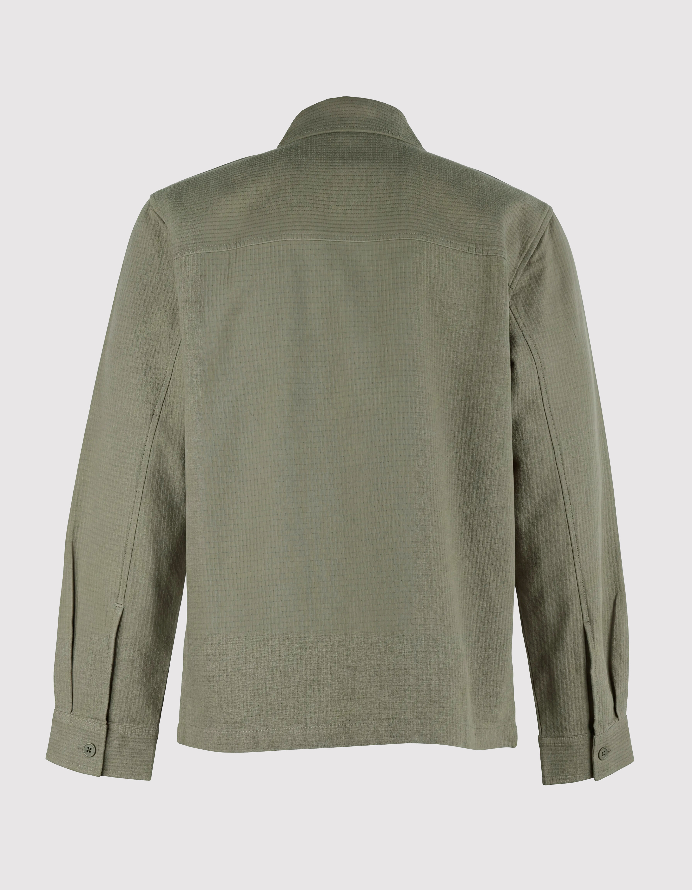 Block Jaqcuard Overshirt Groen SHOEBY MEN