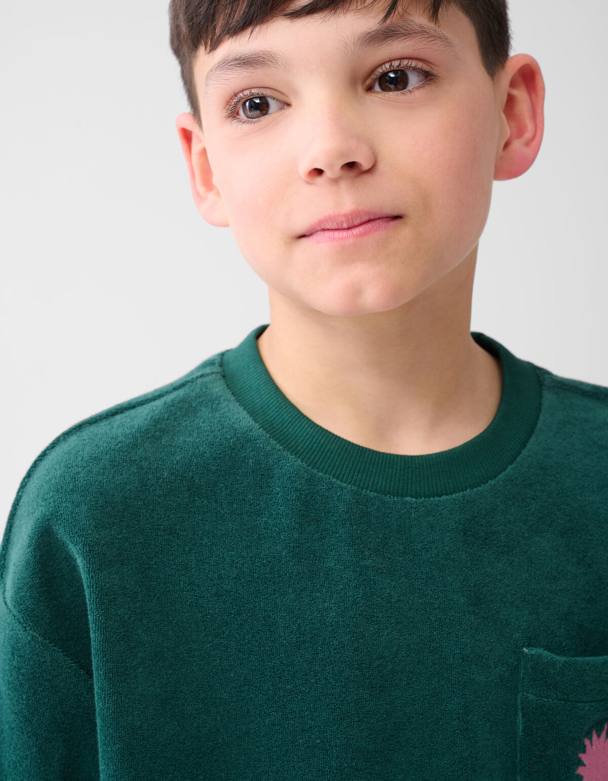 Towling T-shirt Donkergroen SHOEBY BOYS