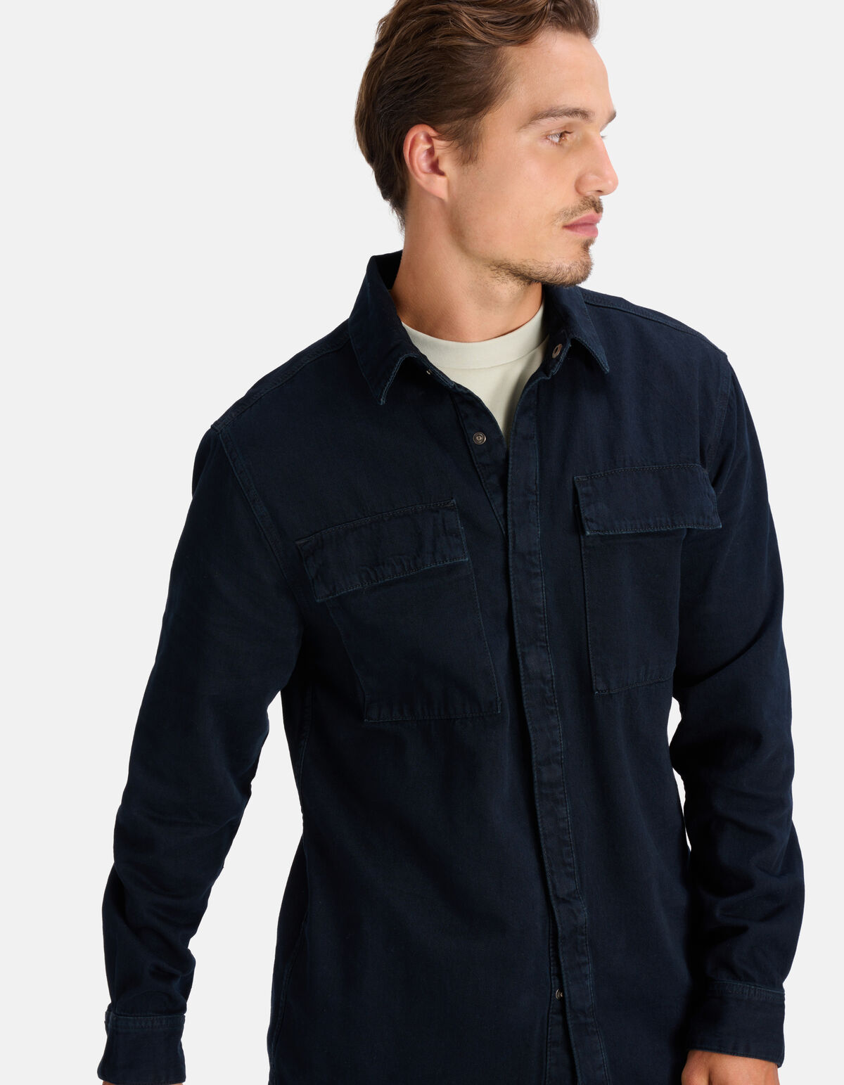 Denim Overhemd Blauw/Zwart SHOEBY MEN