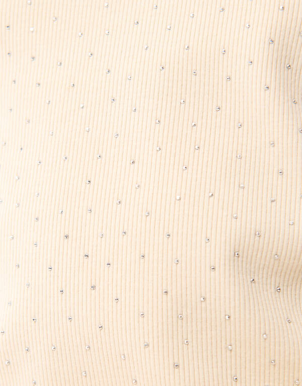 Strass Top Gebroken Wit SHOEBY GIRLS