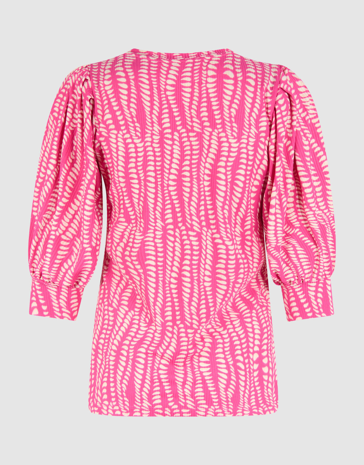 Printed Rib Jersey Top Roze SHOEBY WOMEN