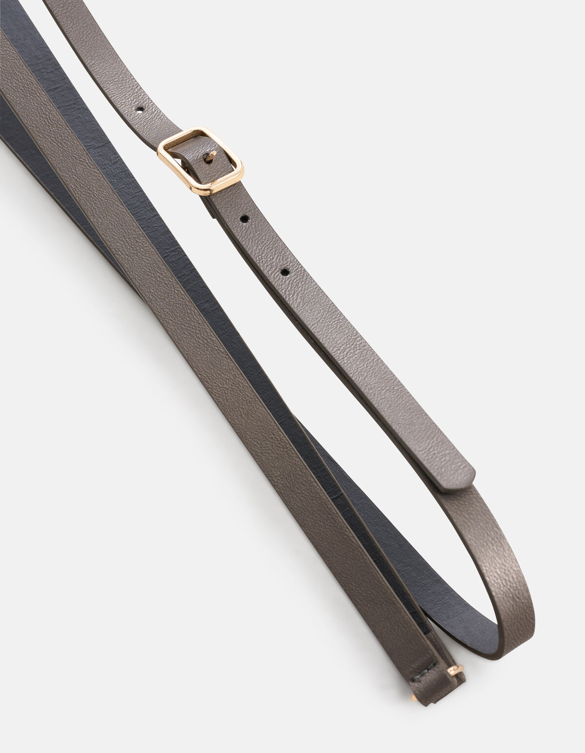 Smalle Dubbele Riem Grijs SHOEBY ACCESSOIRES