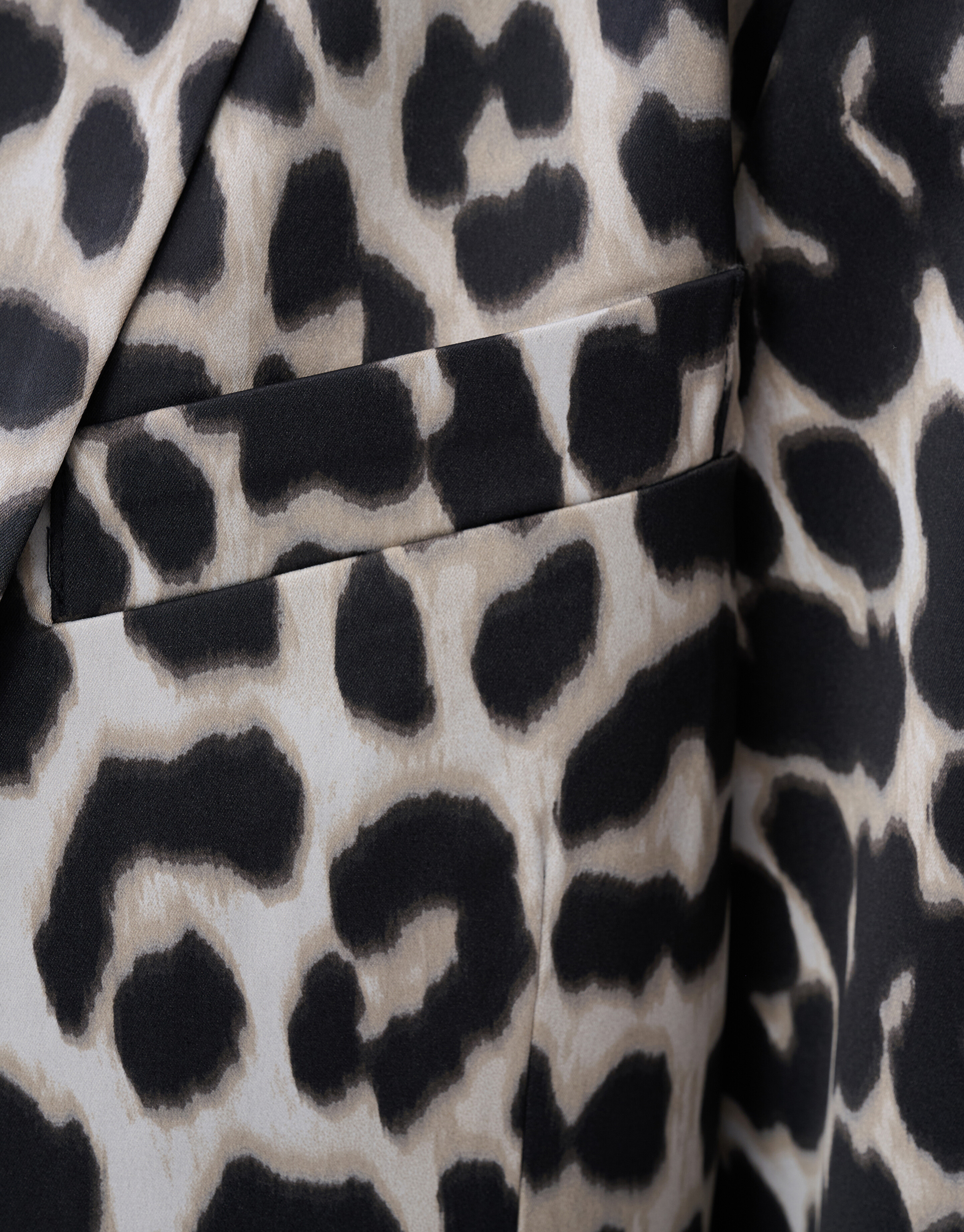 Oversized Leopard Blazer Grijs SHOEBY WOMEN