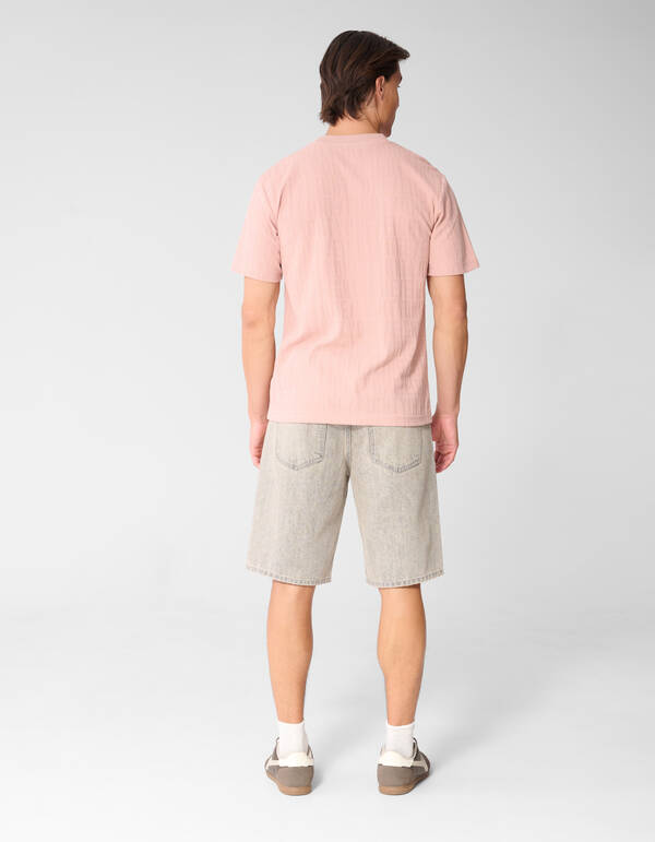 Eighty One Tekst T-shirt Roze SHOEBY MEN