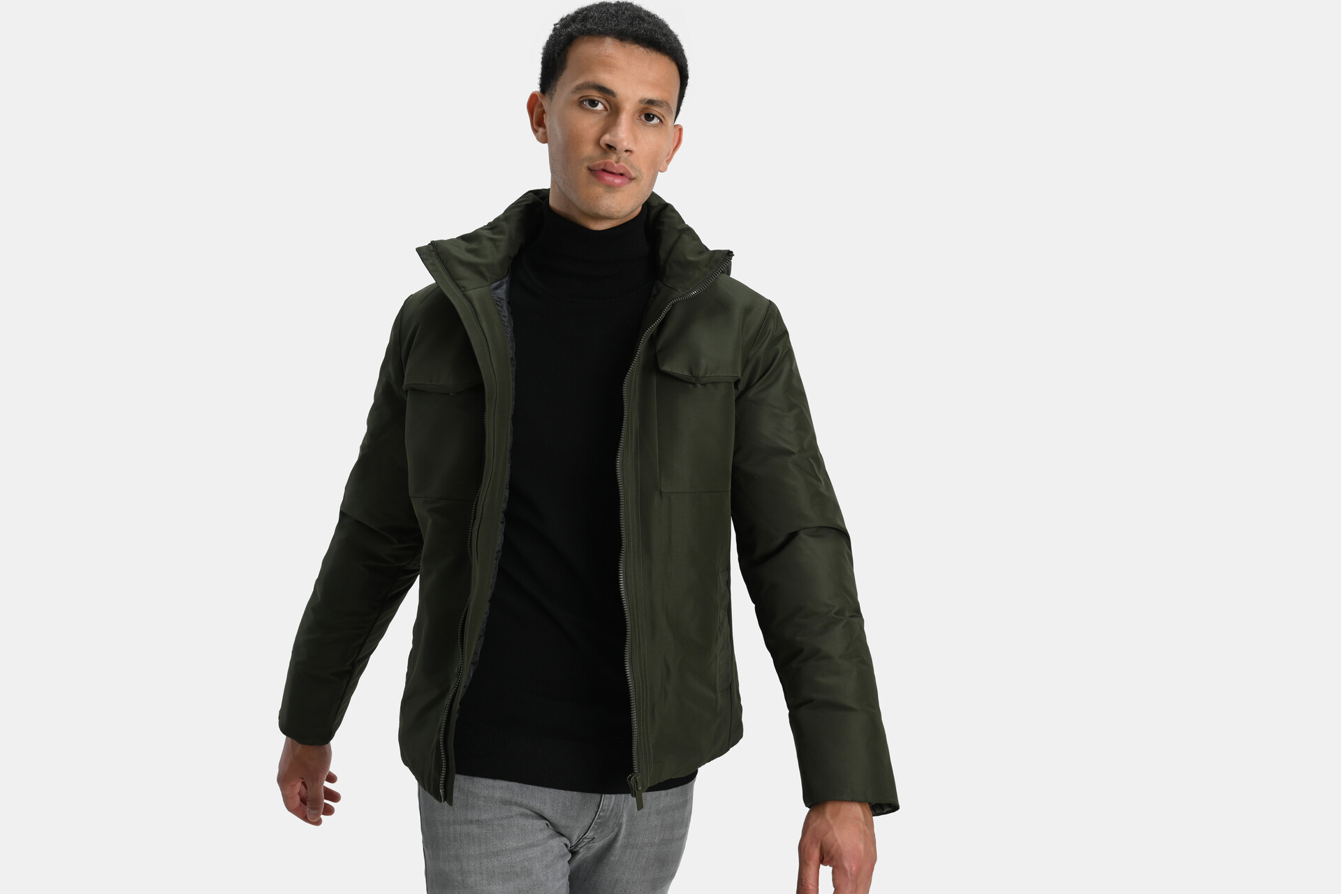 Tech Jas Donkergroen SHOEBY MEN