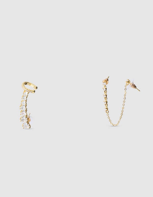 Strass Earcuff Set Goud SHOEBY ACCESSOIRES