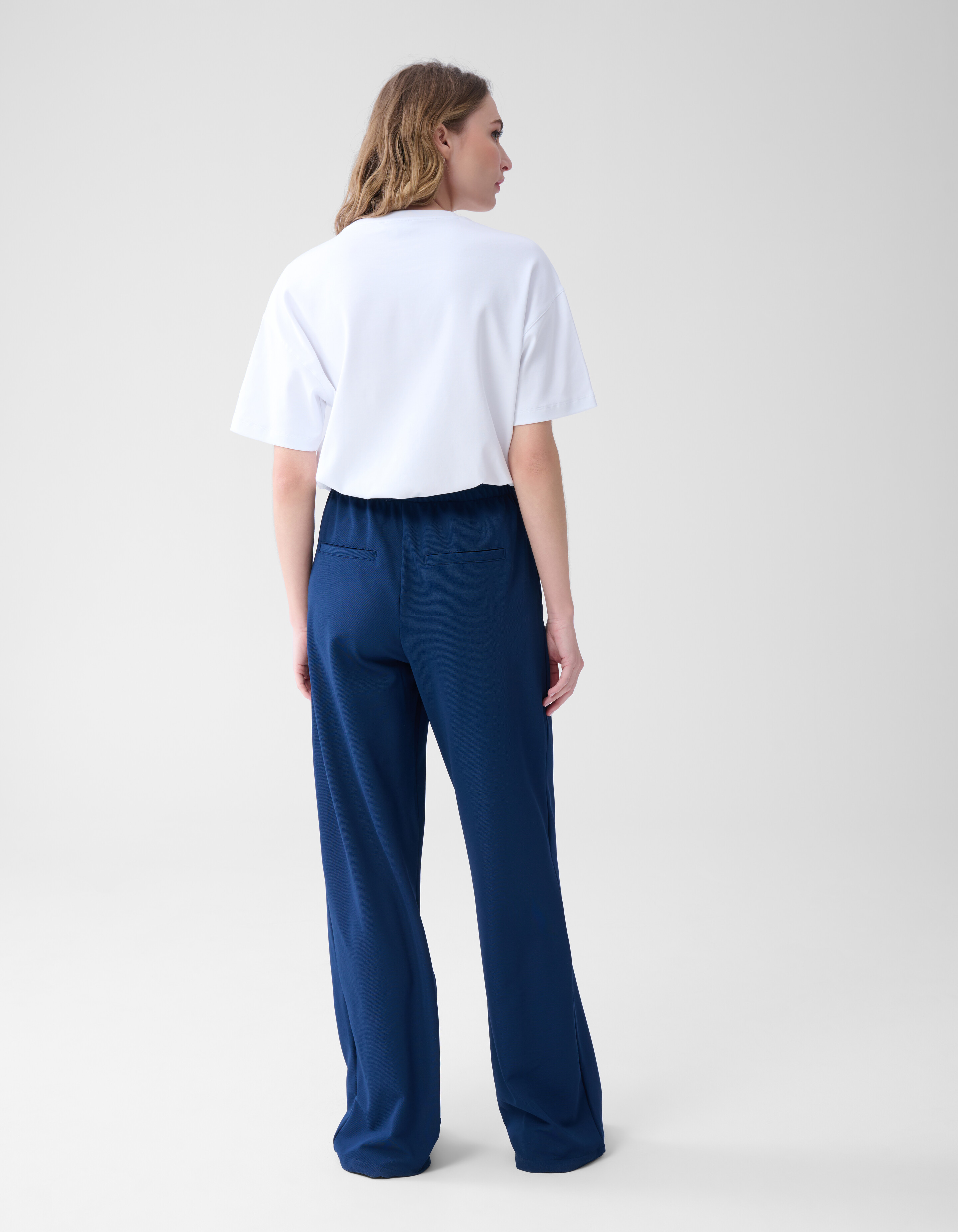 Basis Wide Leg Broek Blauw SHOEBY WOMEN