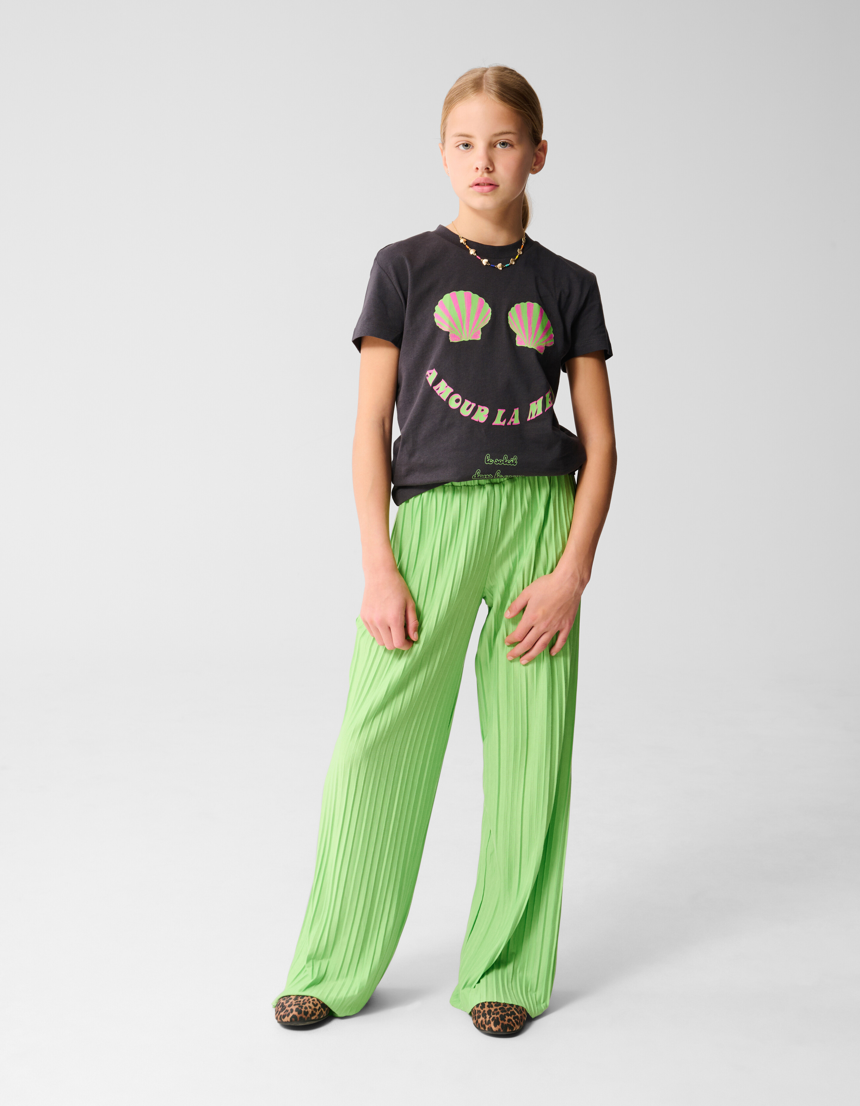 La Mer Artwork T-shirt Donkergrijs SHOEBY GIRLS