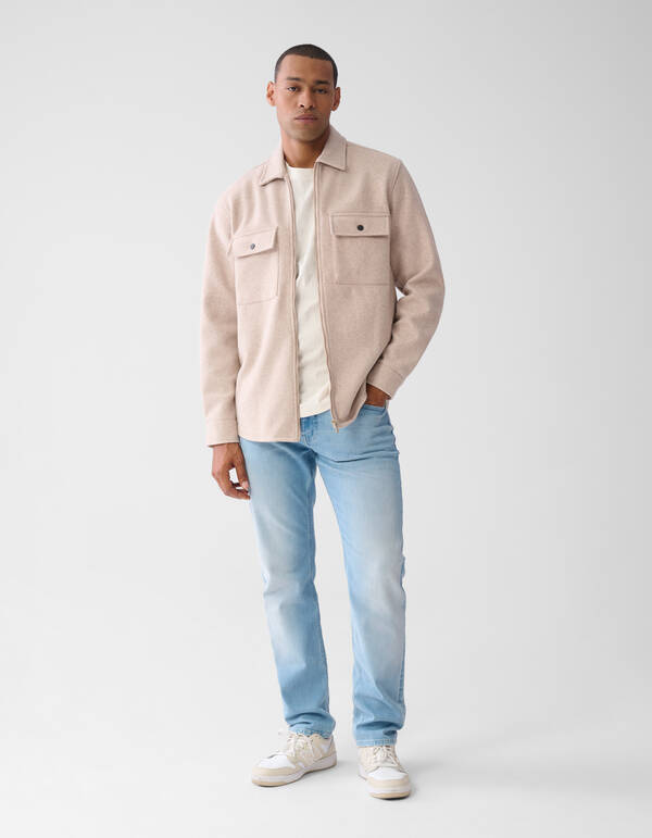 Zip Overshirt Zand SHOEBY MEN