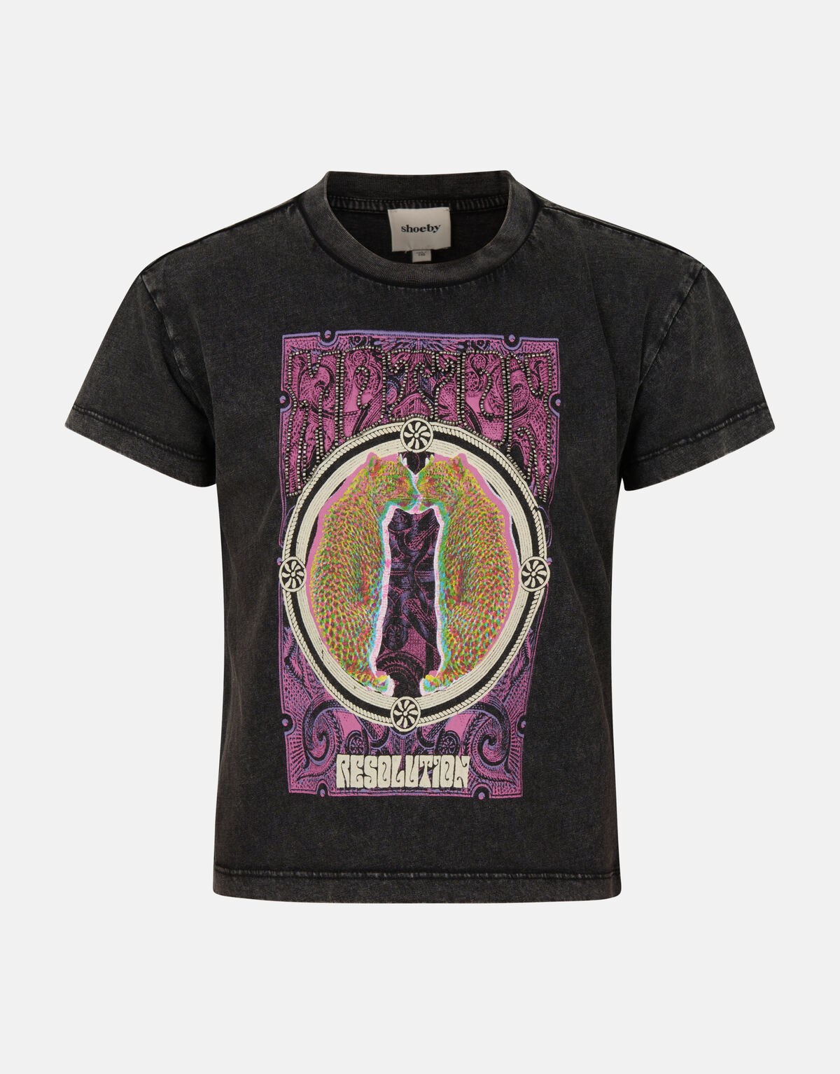 Printed T-shirt Donkergrijs SHOEBY GIRLS