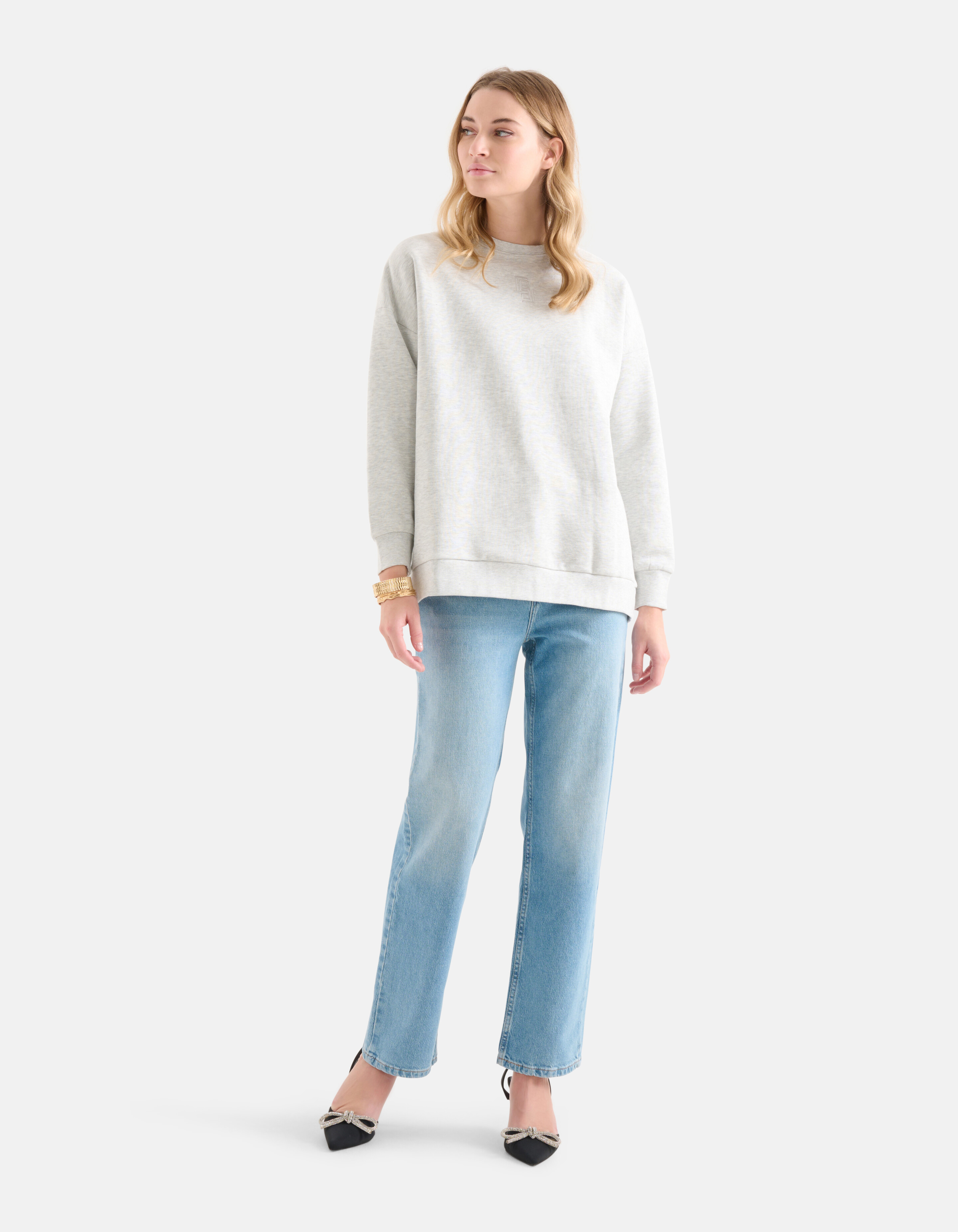Basis Sweater Grijs SHOEBY WOMEN