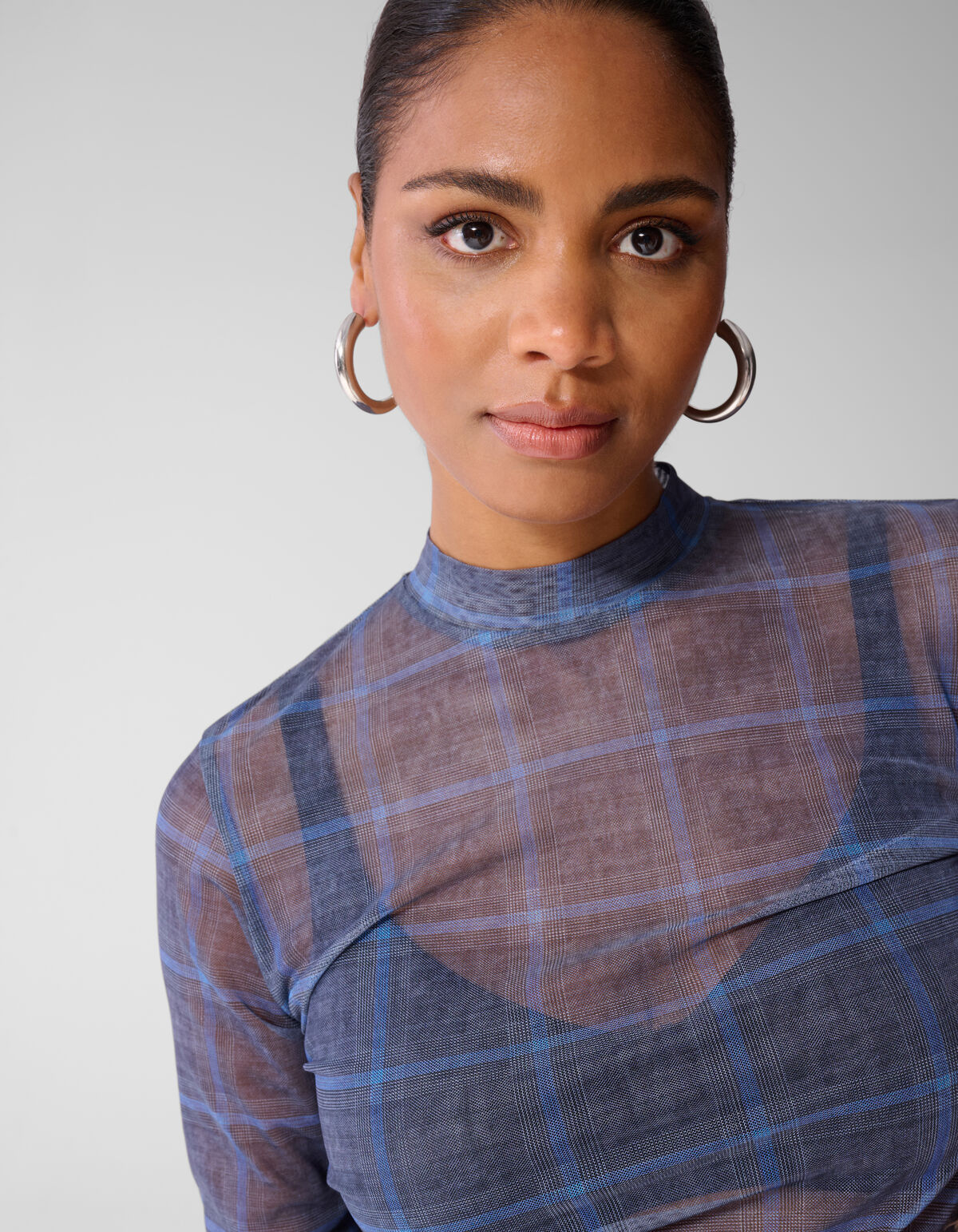 Mesh Top Blauw SHOEBY WOMEN
