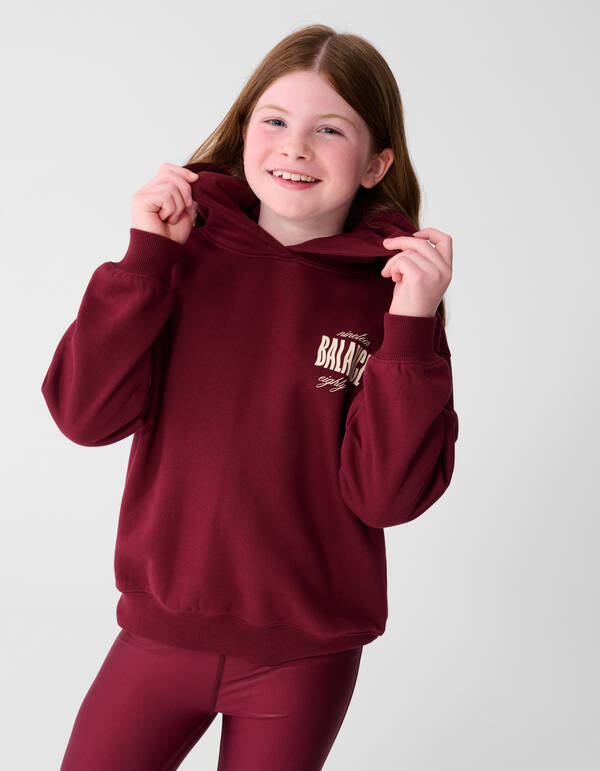 Balance Artwork Hoodie Donkerrood SHOEBY GIRLS