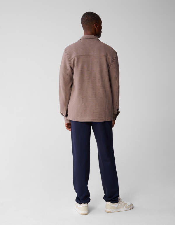 Waffle Overshirt Lichtbruin SHOEBY MEN