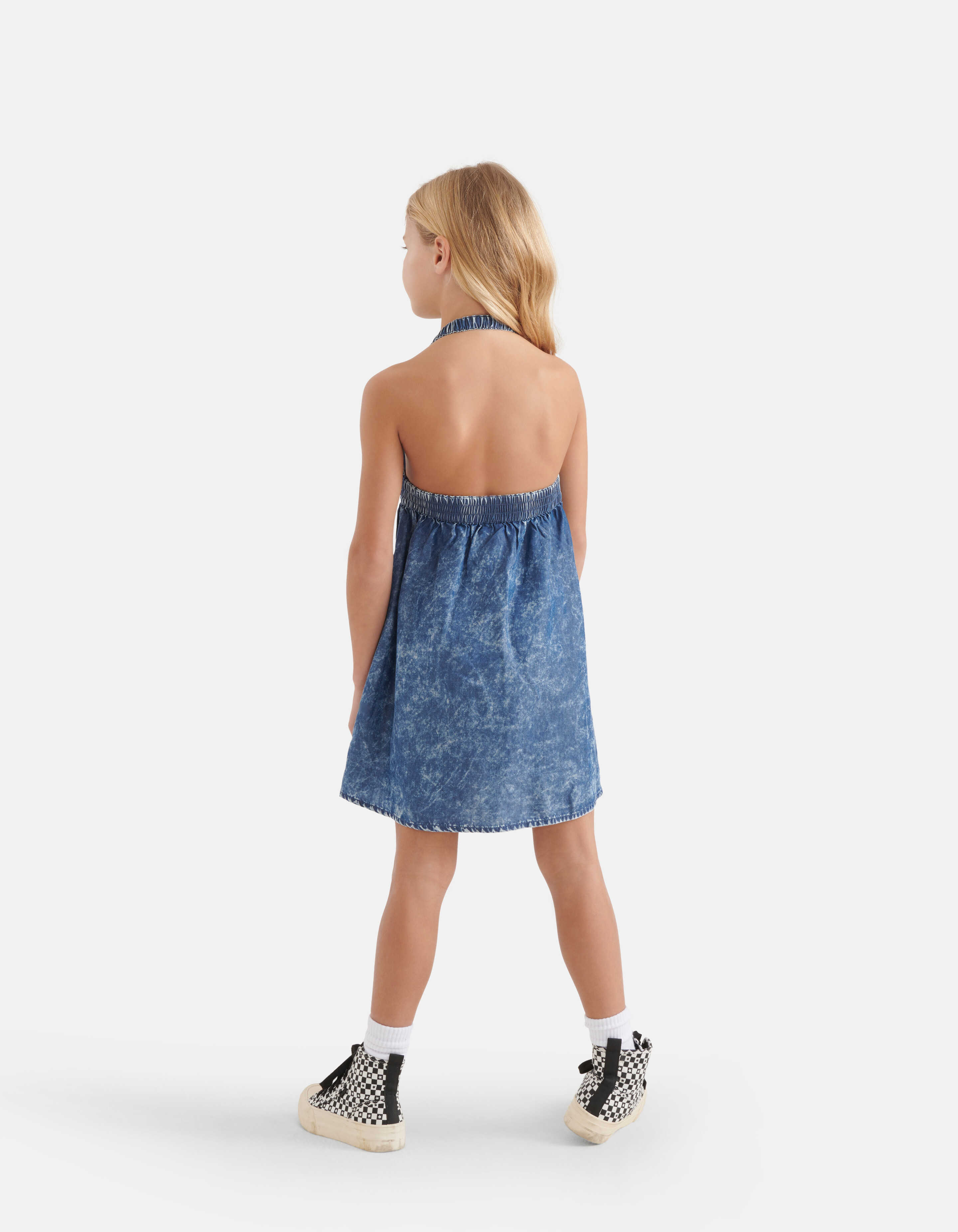 Braided Jurk Lichtblauw SHOEBY GIRLS