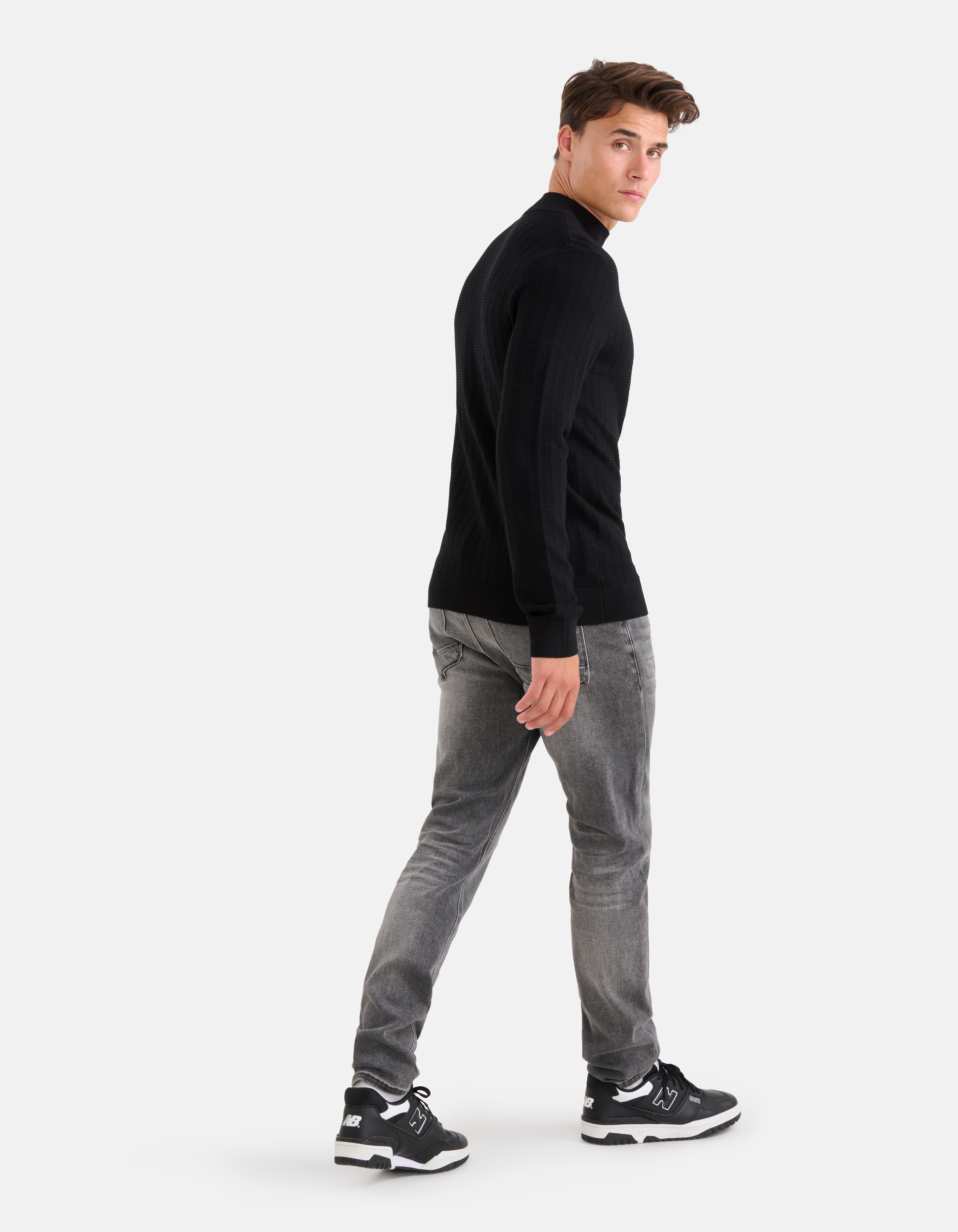 Structuur Trui Zwart SHOEBY MEN