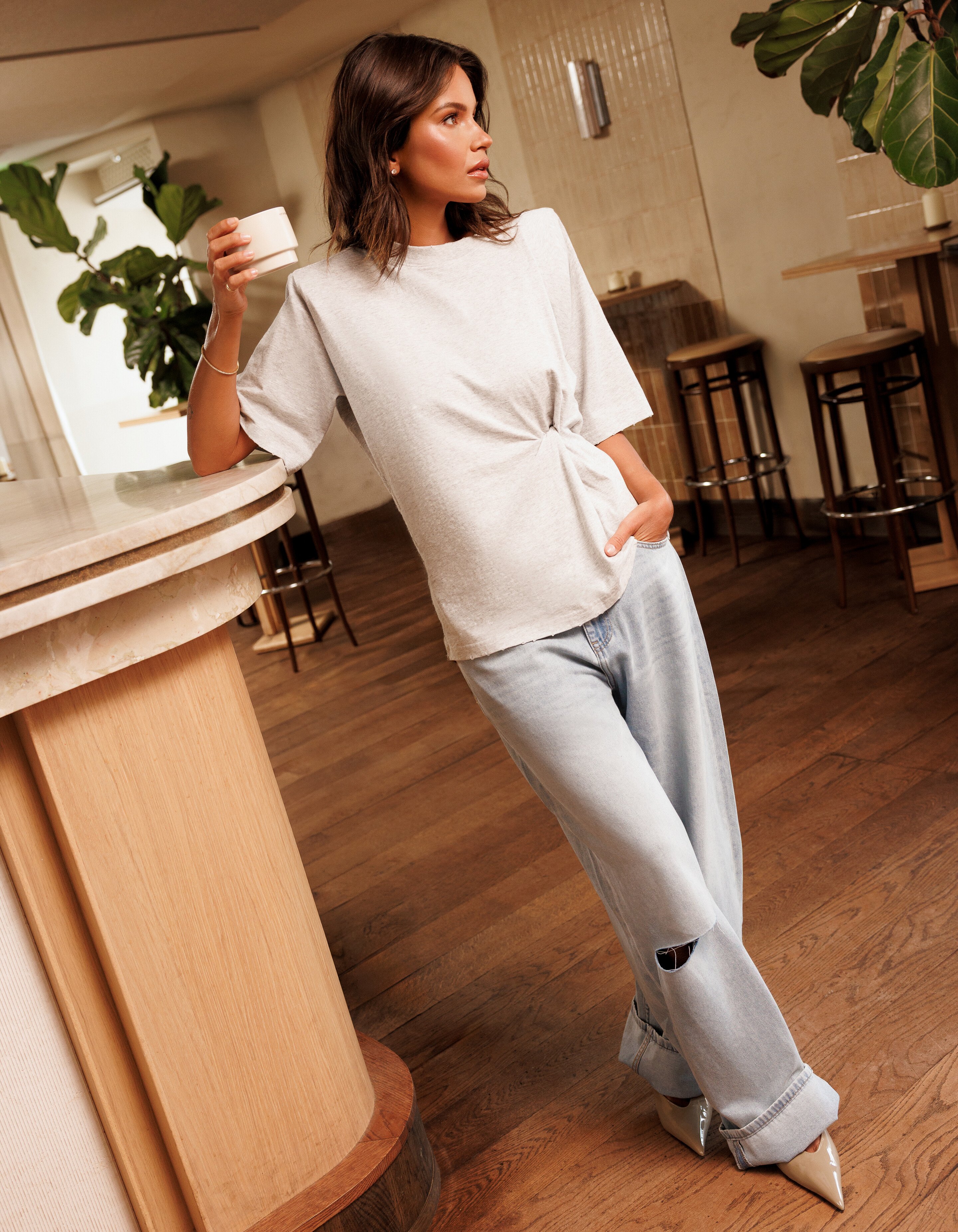 Straight Fit Jeans Bleached By Monica SHOEBY WOMEN